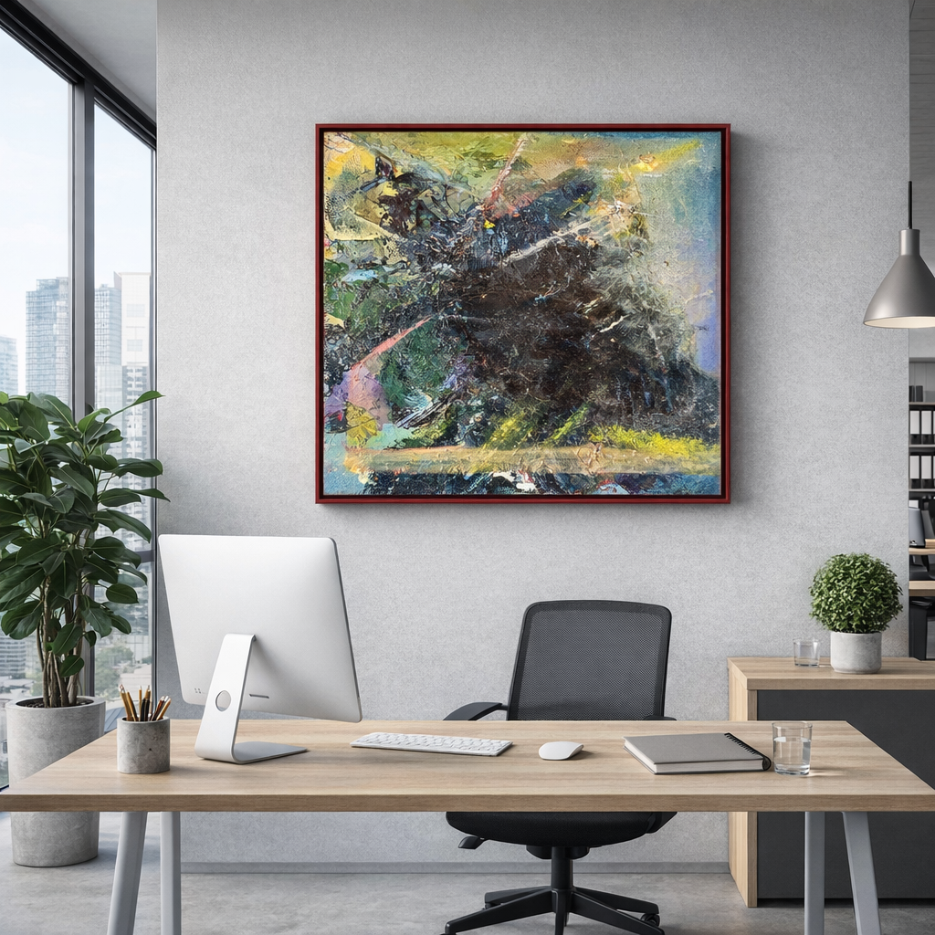 Zwischenzeiten Mixed Media 2022 20x20 cm.