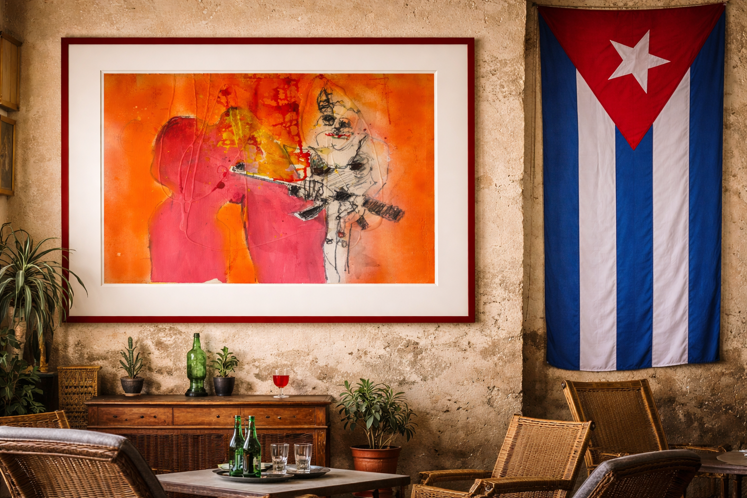 Der Partisan Mixed Media auf Bütte 2025 60 x 70 cm