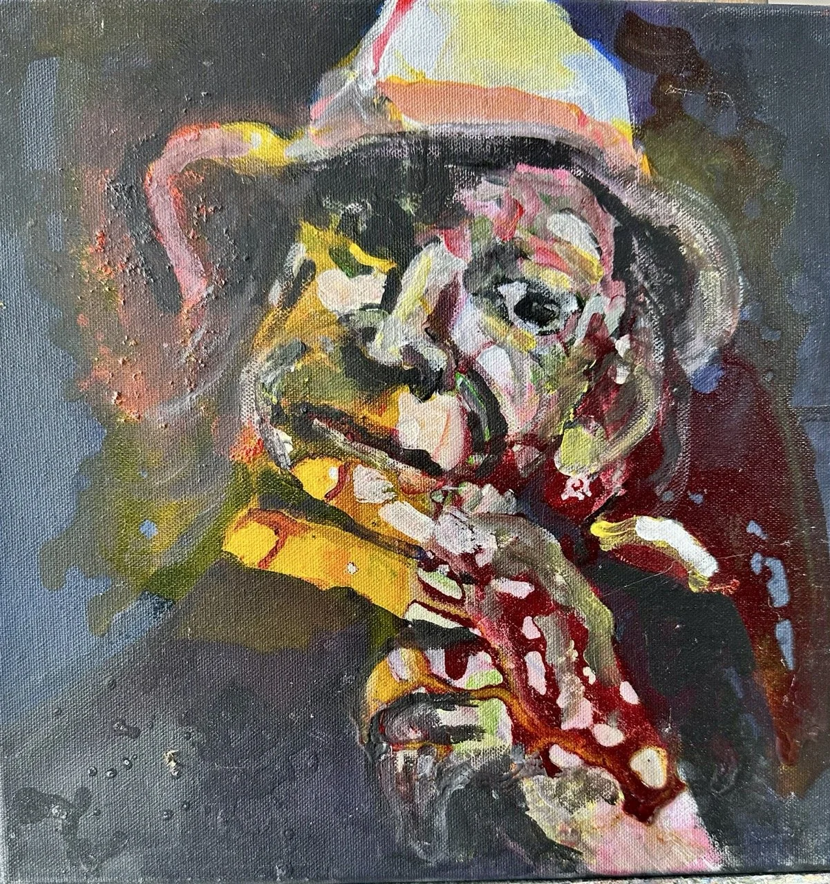 ,,Kaith Richards“Mischtechik auf Leinwand 30 x 30 cm