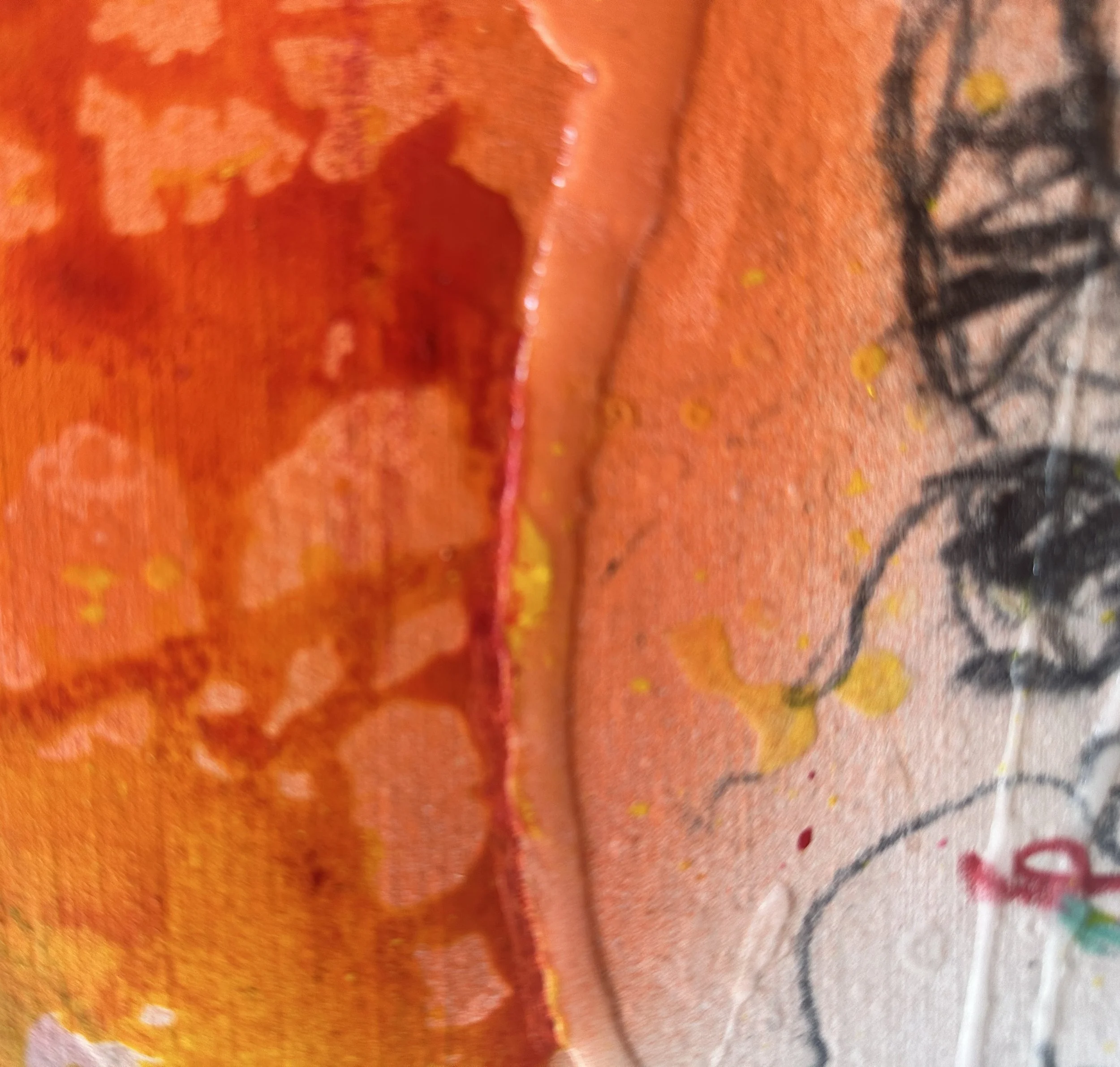 Der Partisan Mixed Media auf Bütte 2025 60 x 70 cm Detail