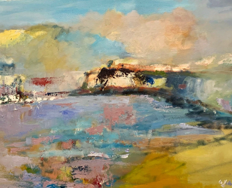 Von 2020, Öl auf Leinwand Maße: 70 cm (Breite) x 50 cm (Höhe) x 2 cm (Tiefe)