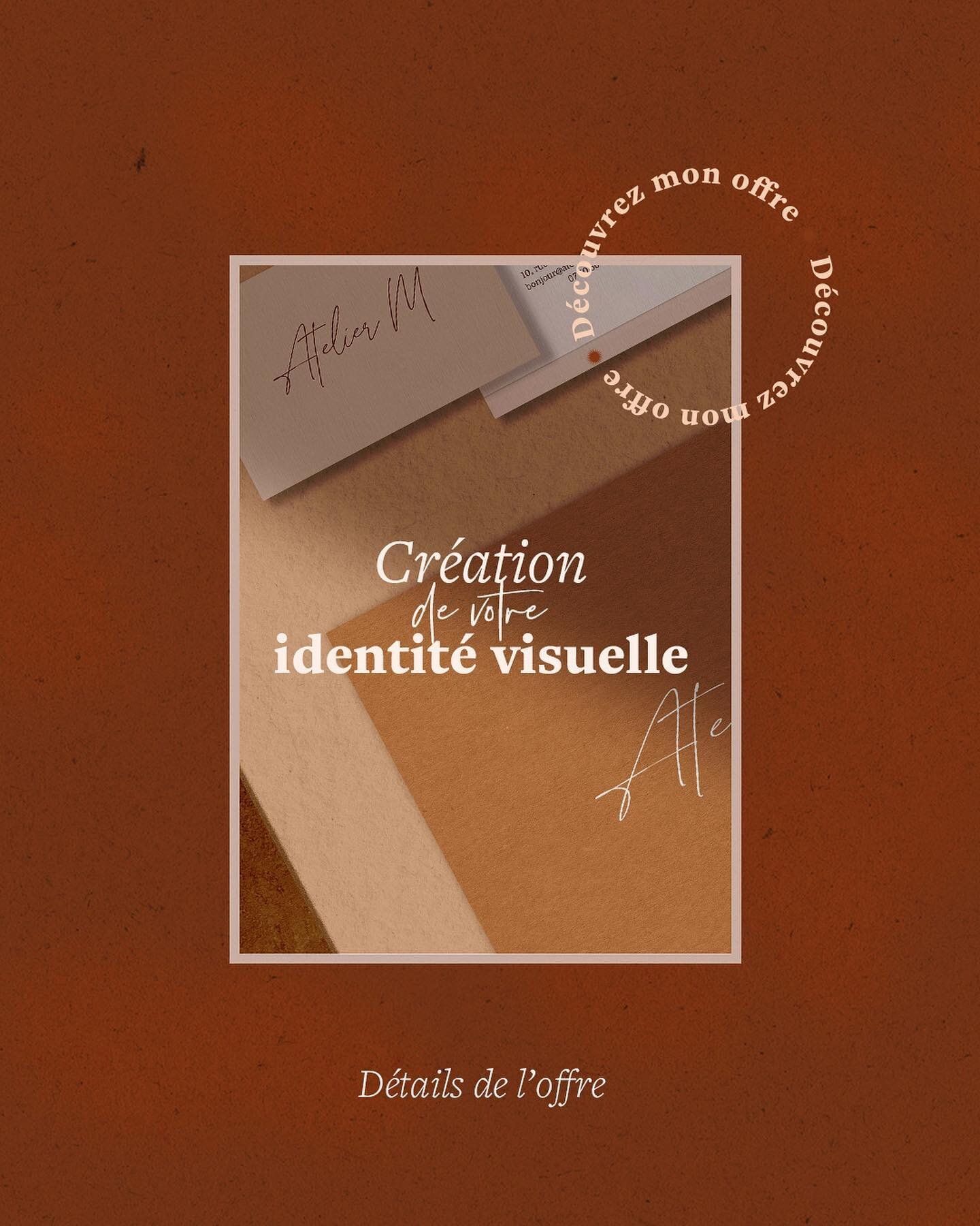 D&eacute;couvrez mon offre :⁠
⁠
☀️ Cr&eacute;ation de votre identit&eacute; visuelle⁠
⁠
Gr&acirc;ce &agrave; une &eacute;coute approfondie de votre besoin et la compr&eacute;hension de votre ADN, je cr&eacute;e votre identit&eacute; visuelle professi