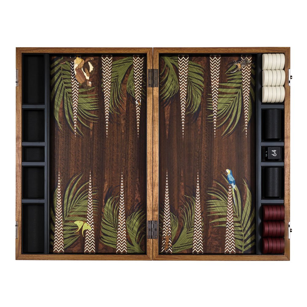 Jungle Backgammon_Overhead_leatherpieces.jpg