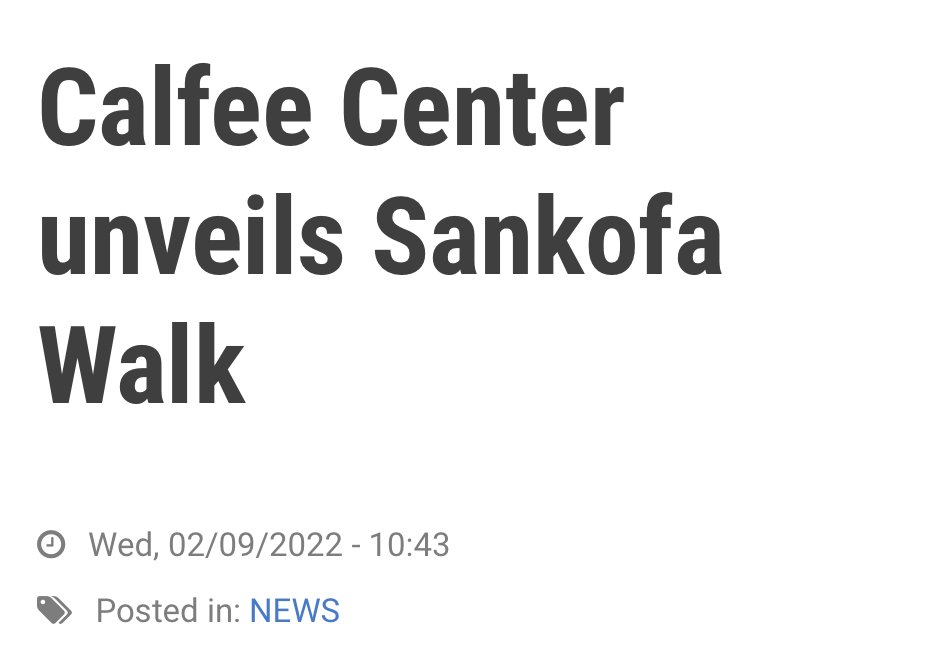 SWT - Calfee Center Unveils Sankofa Walk
