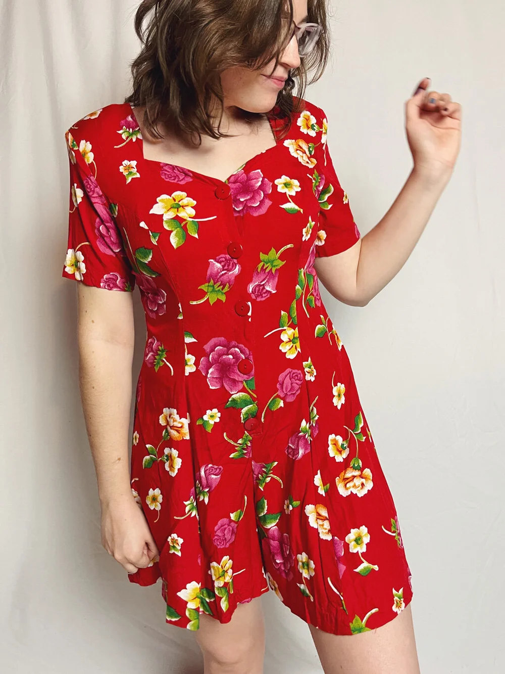 strapless open back dress Kansas City Chiefs Womens Fan Favorite Floral Sundress FOCO main image 1