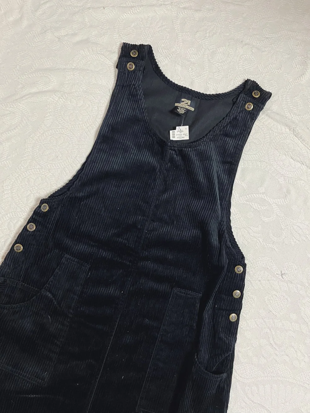 Black Corduroy Jumper Dress | M Misfit Thrifted Black Corduroy Jumper Dress | M Misfit Thrifted