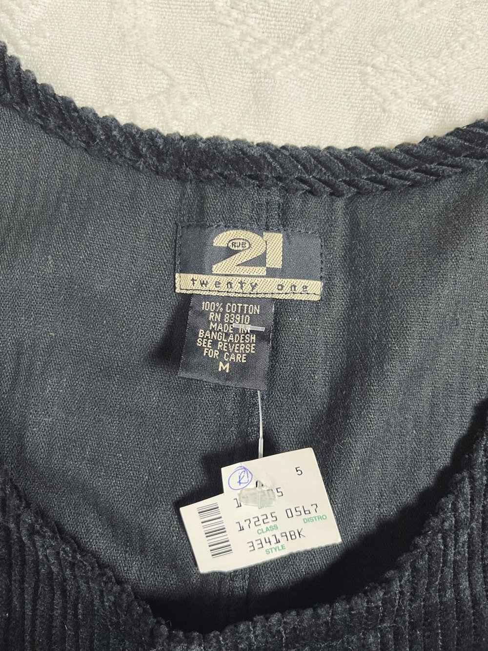 Black Corduroy Jumper Dress | M  Misfit Thrifted