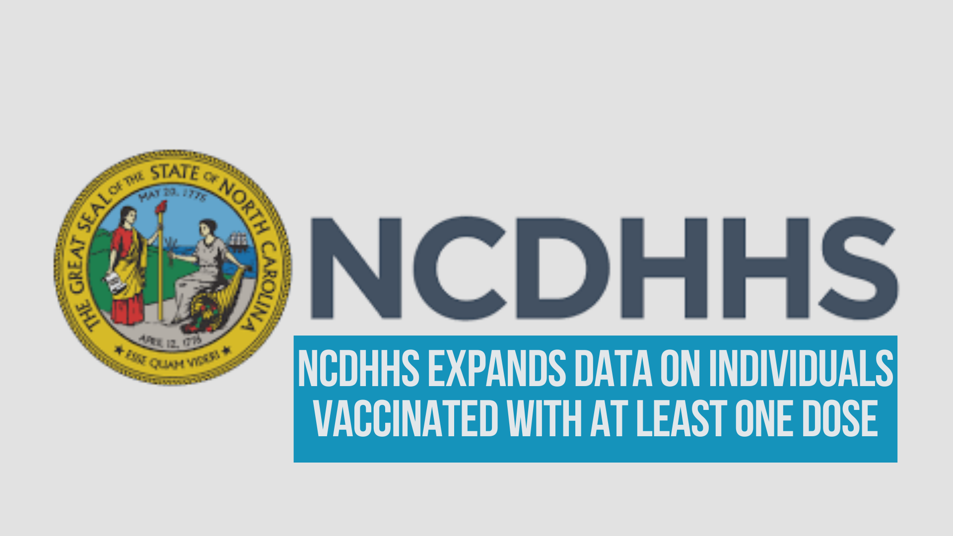 NCDHHS Expands Data on Individuals Vaccinated with at Least One Dose