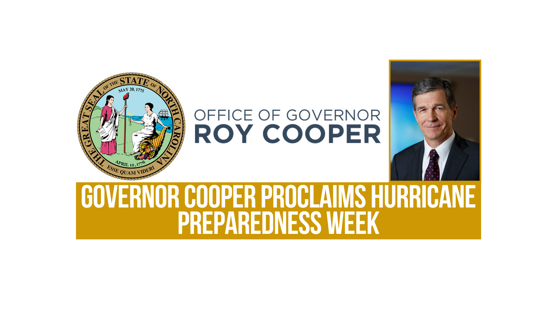 Governor Cooper proclaims Hurricane Preparedness Week