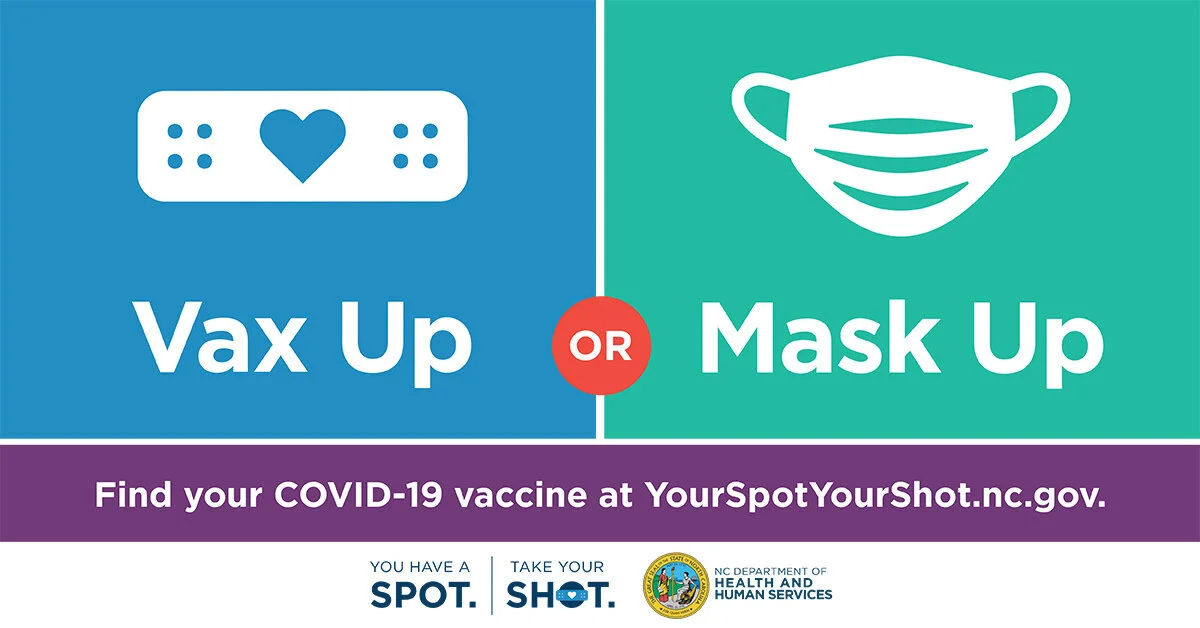 NCDHHS urges North Carolinians to “Vax Up or Mask Up” following CDC guidance on face coverings