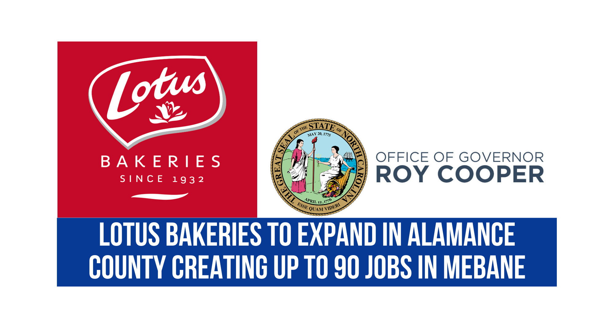 Lotus Bakeries to Expand in Alamance County Creating Up to 90 Jobs in Mebane