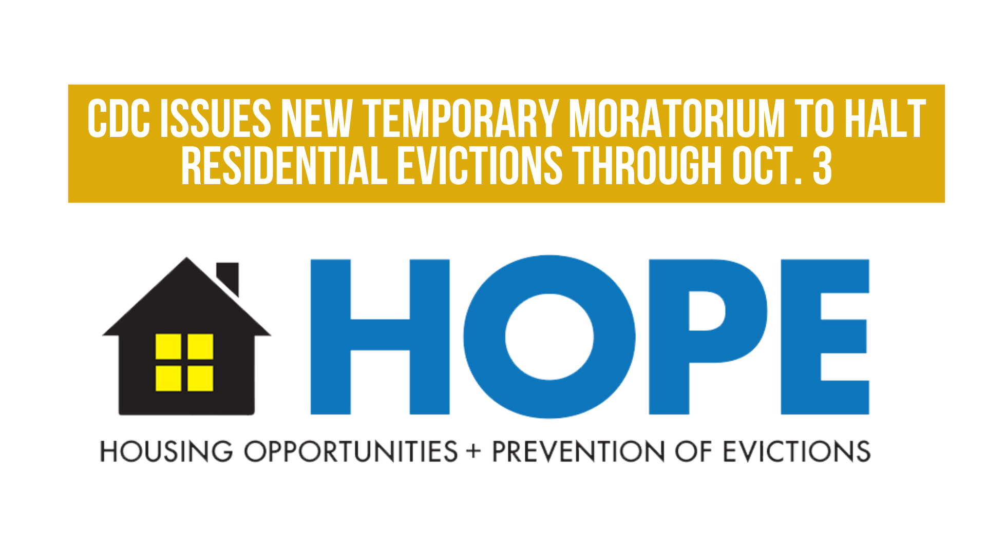 CDC issues new temporary moratorium to halt residential evictions through Oct. 3