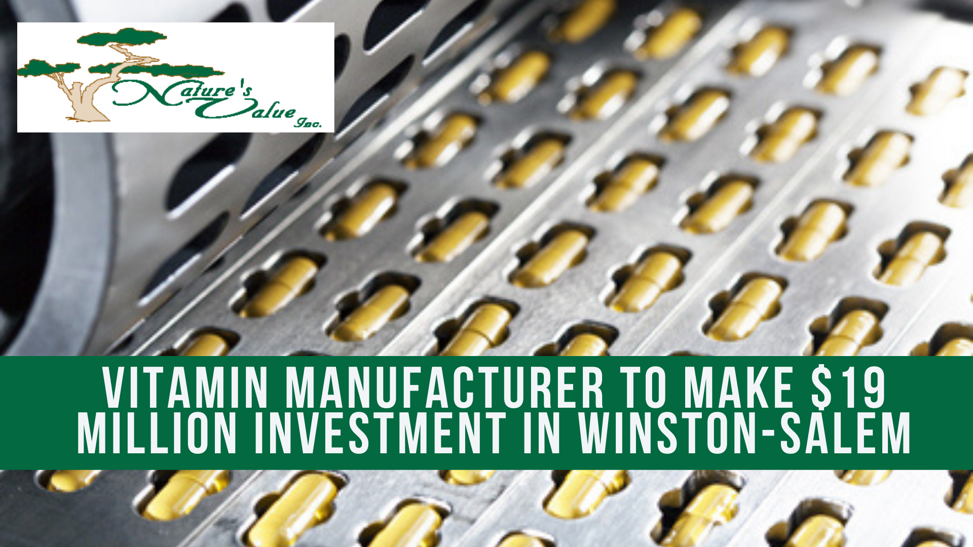 Vitamin Manufacturer to Make $19 Million Investment in Winston-Salem