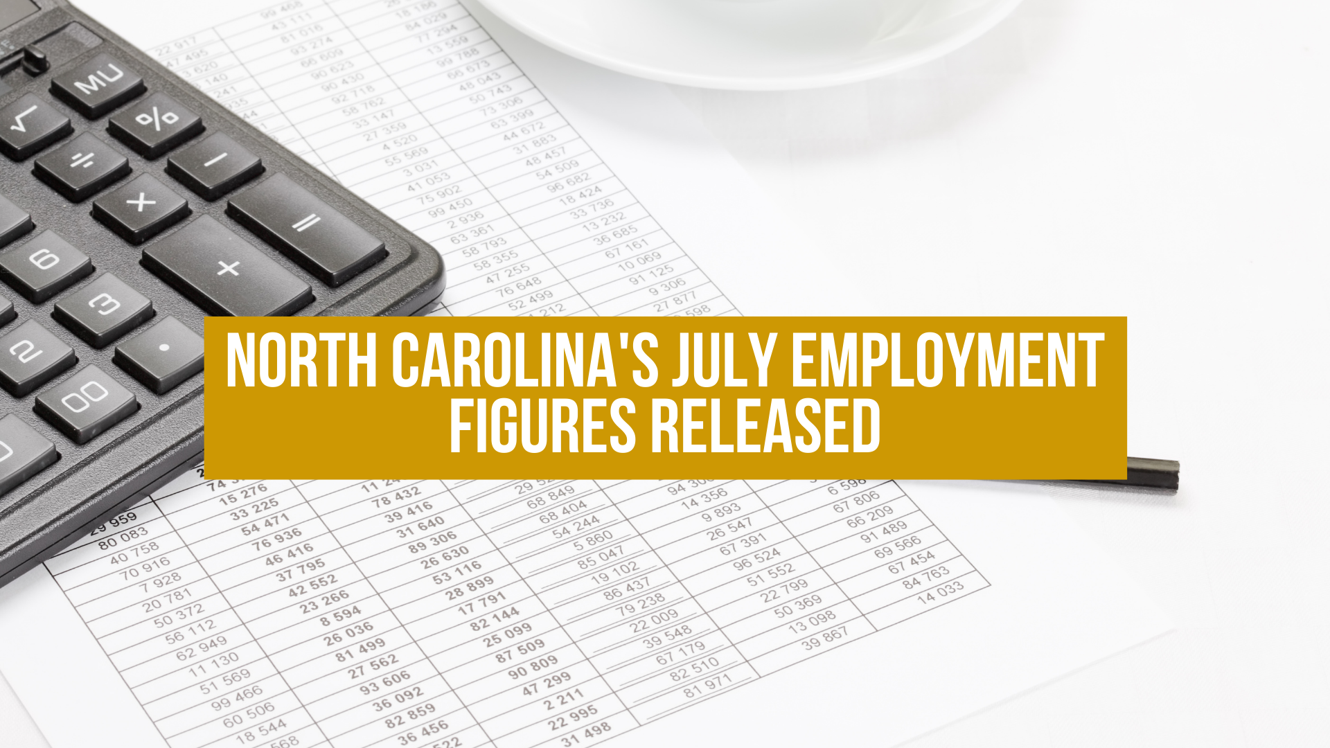 North Carolina's July Employment Figures Released — NC Political News