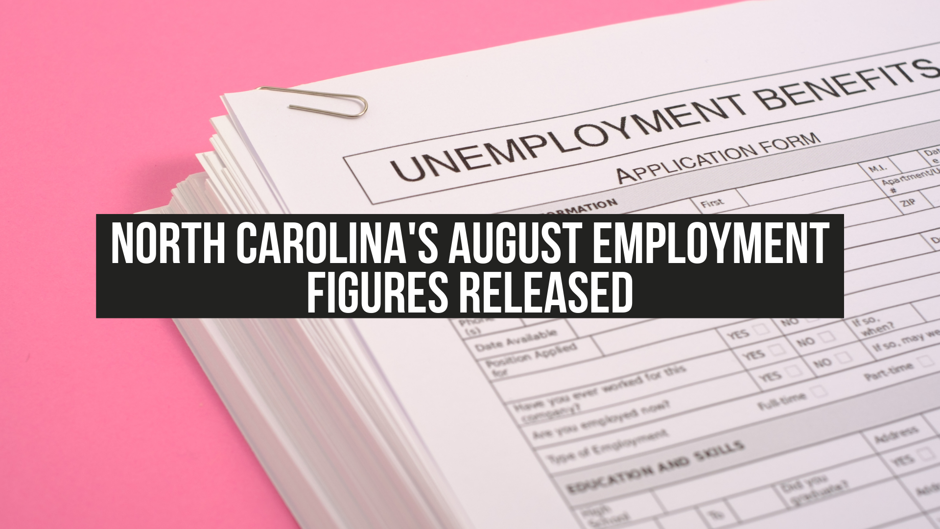 North Carolina's August employment figures released