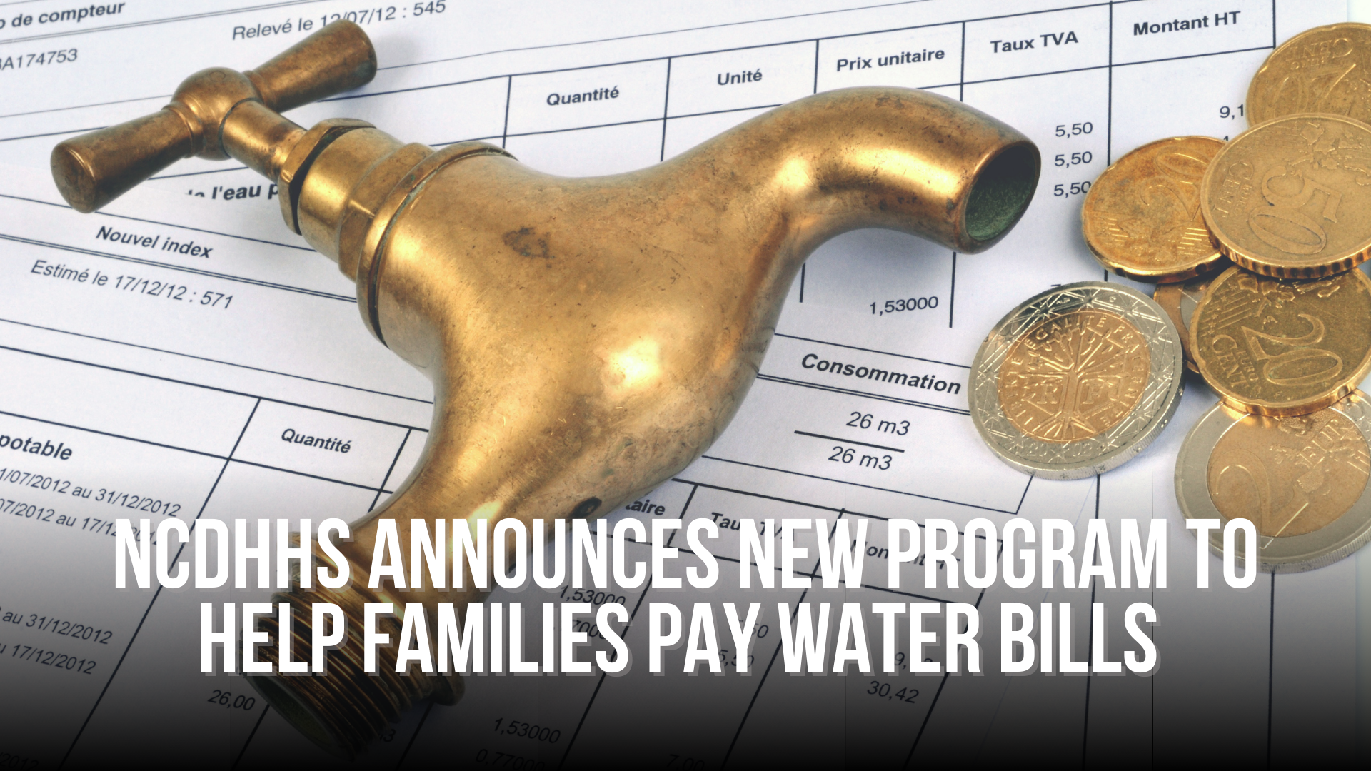 NCDHHS announces new program to help families pay water bills 