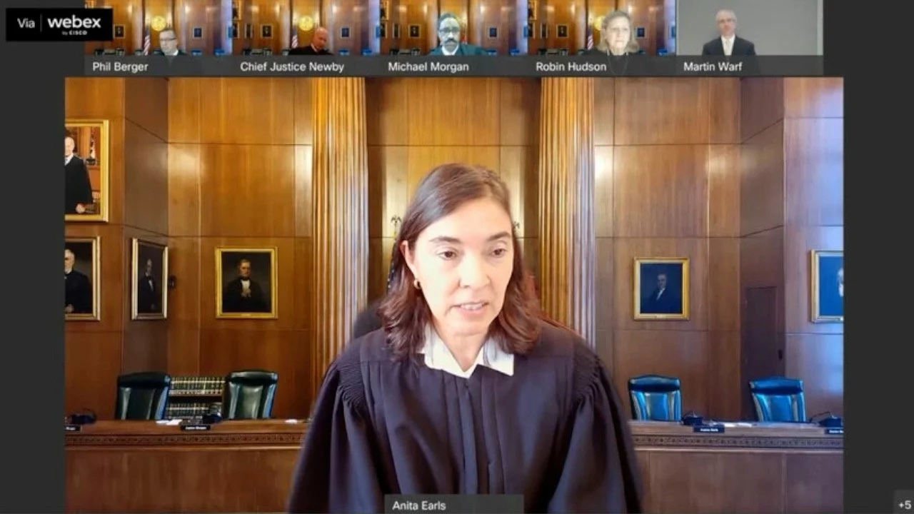 State Supreme Court debates future of voter ID, tax cap amendments