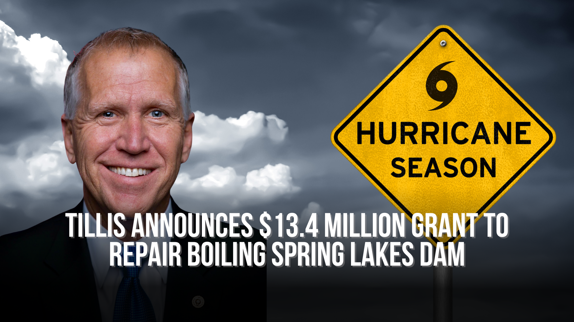 Tillis Announces $13.4 Million Grant to Repair Boiling Spring Lakes Dam