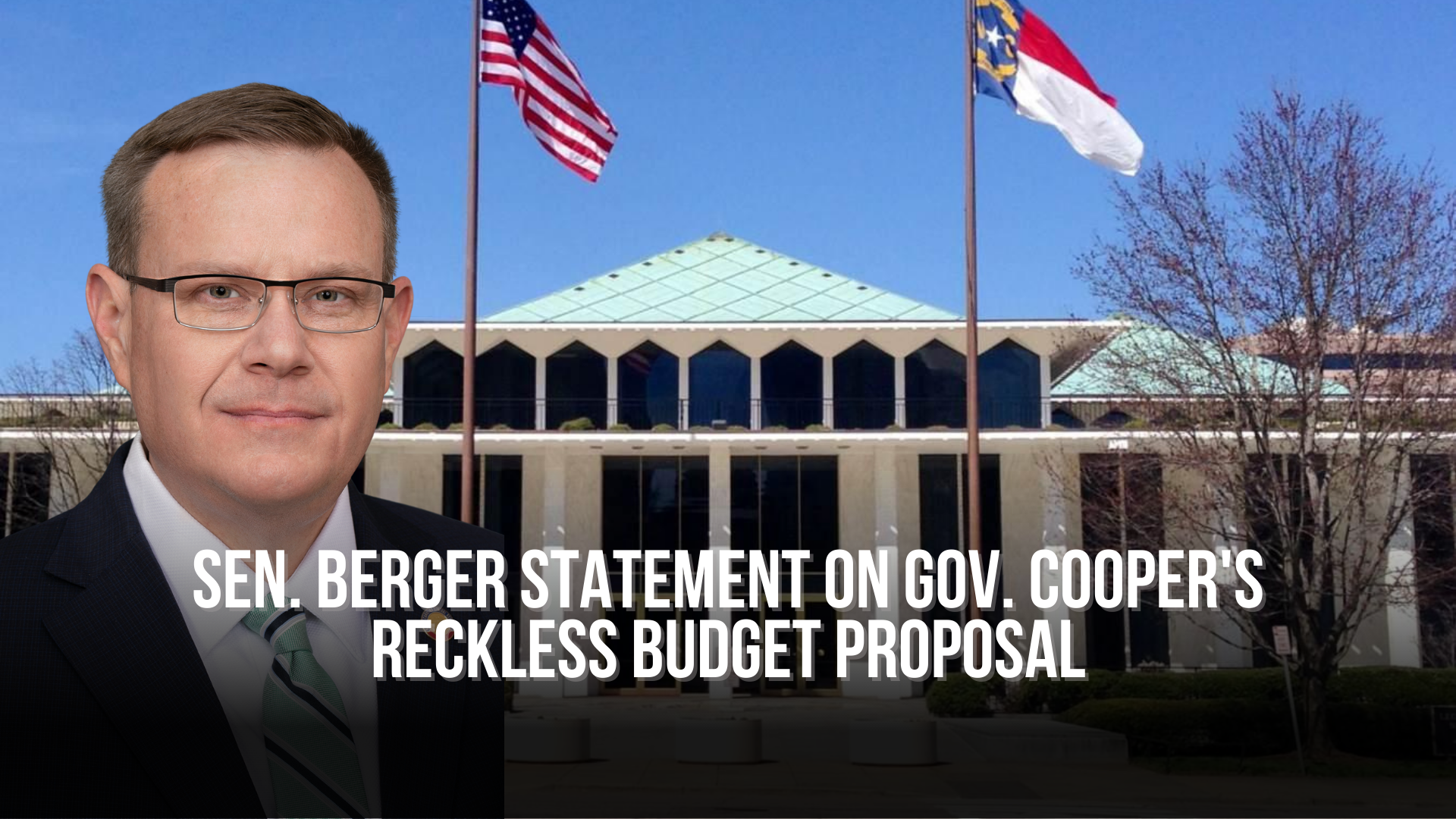 NC House Speaker Tim Moore Responds to Governor Cooper's Unrealistic Budget Proposal