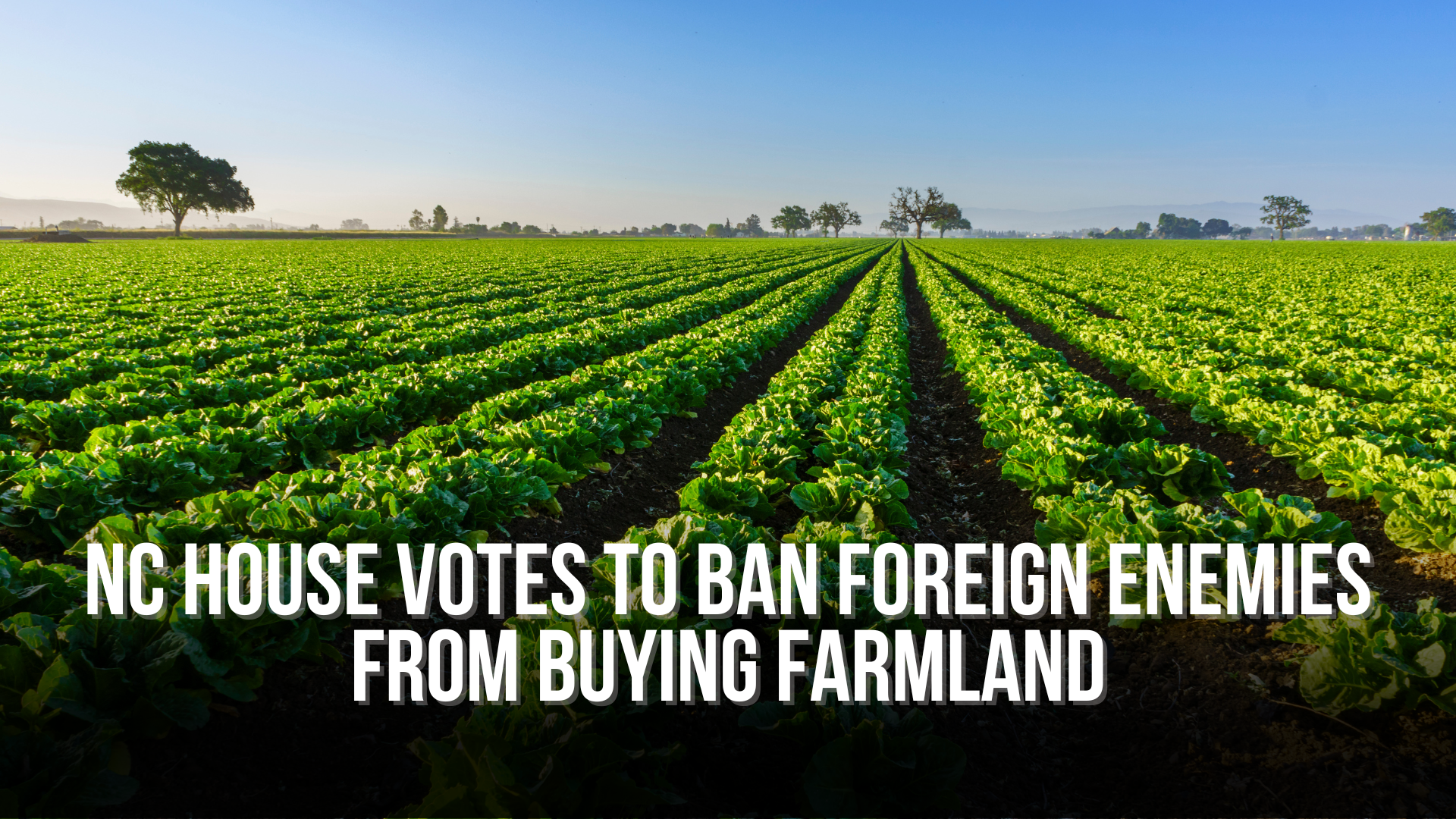 NC House Votes to Ban Foreign Enemies from Buying Farmland