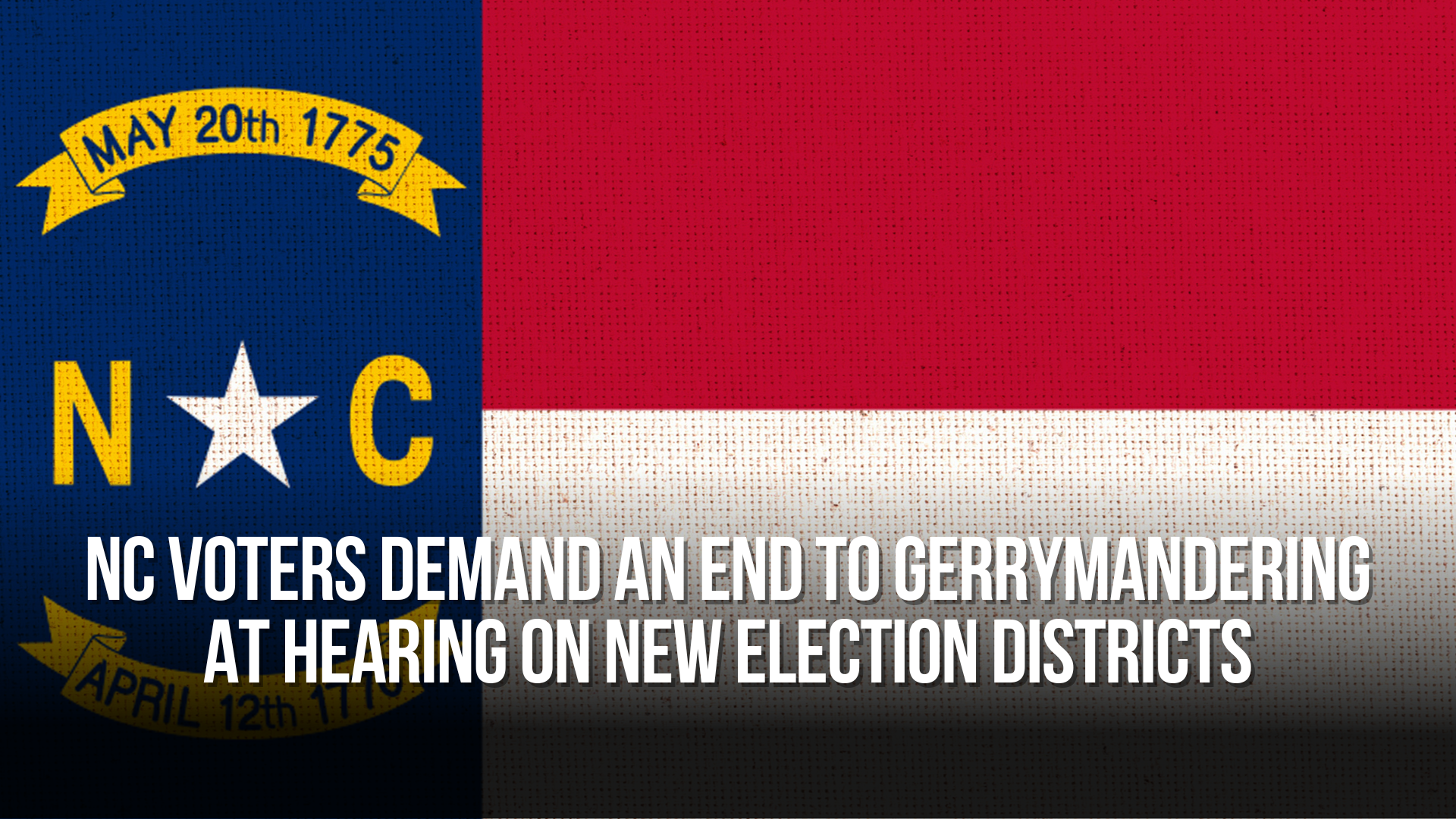 NC voters demand an end to gerrymandering at hearing on new election districts