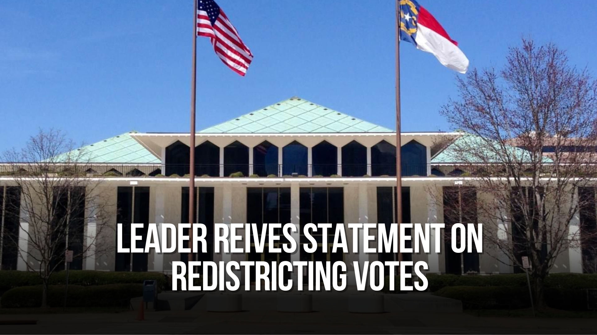 Leader Reives Statement on Redistricting Votes