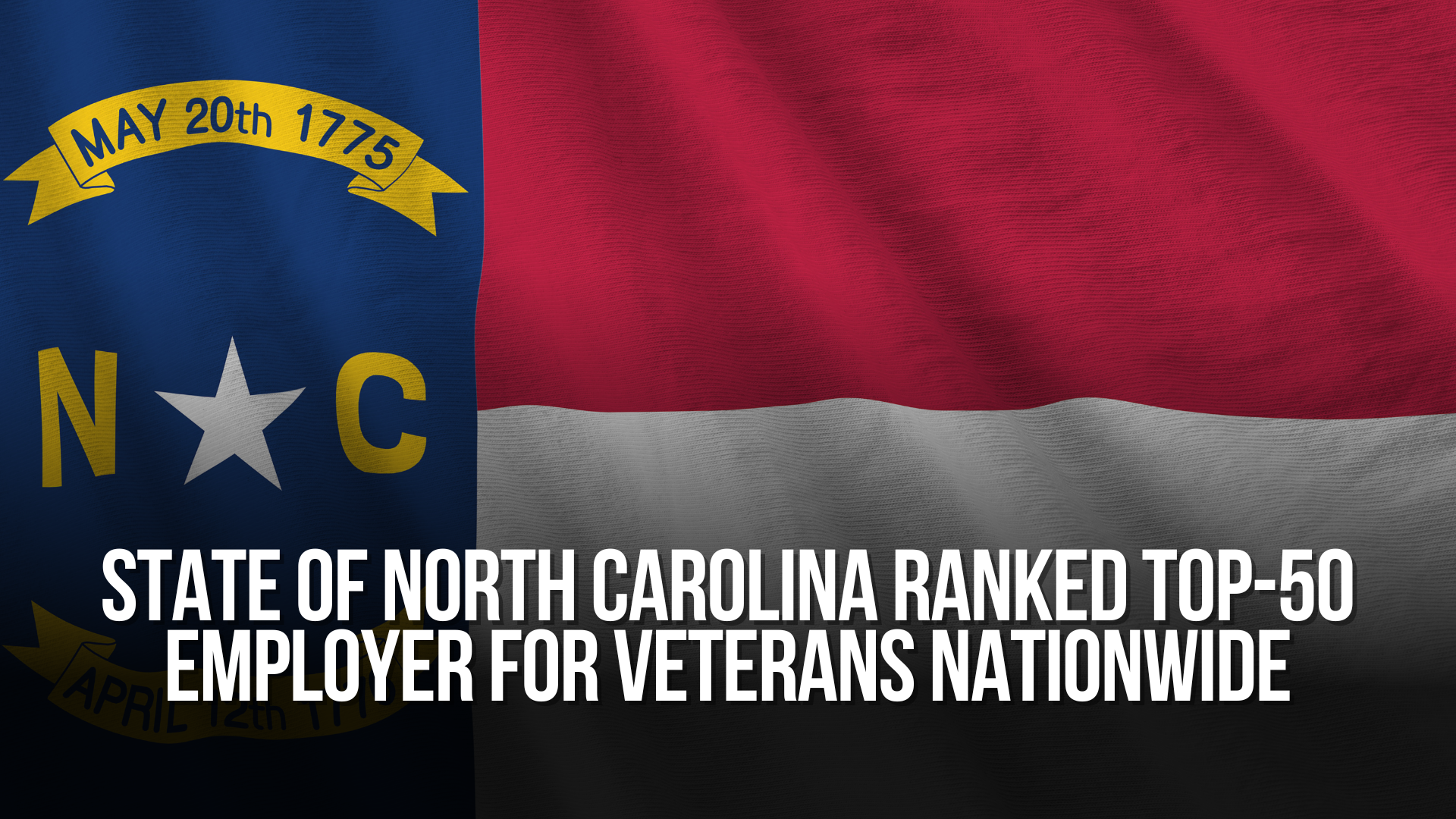 State of North Carolina Ranked Top-50 Employer for Veterans Nationwide