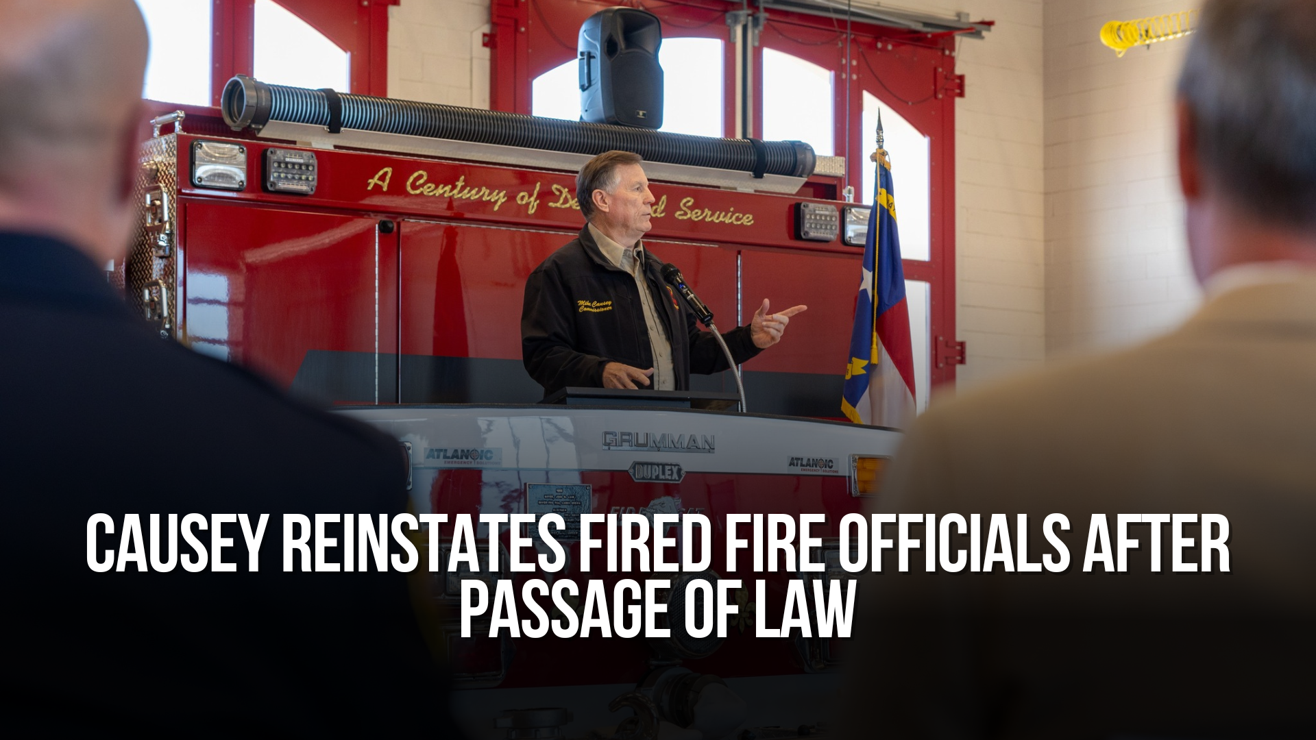 Causey reinstates fired fire officials after passage of law