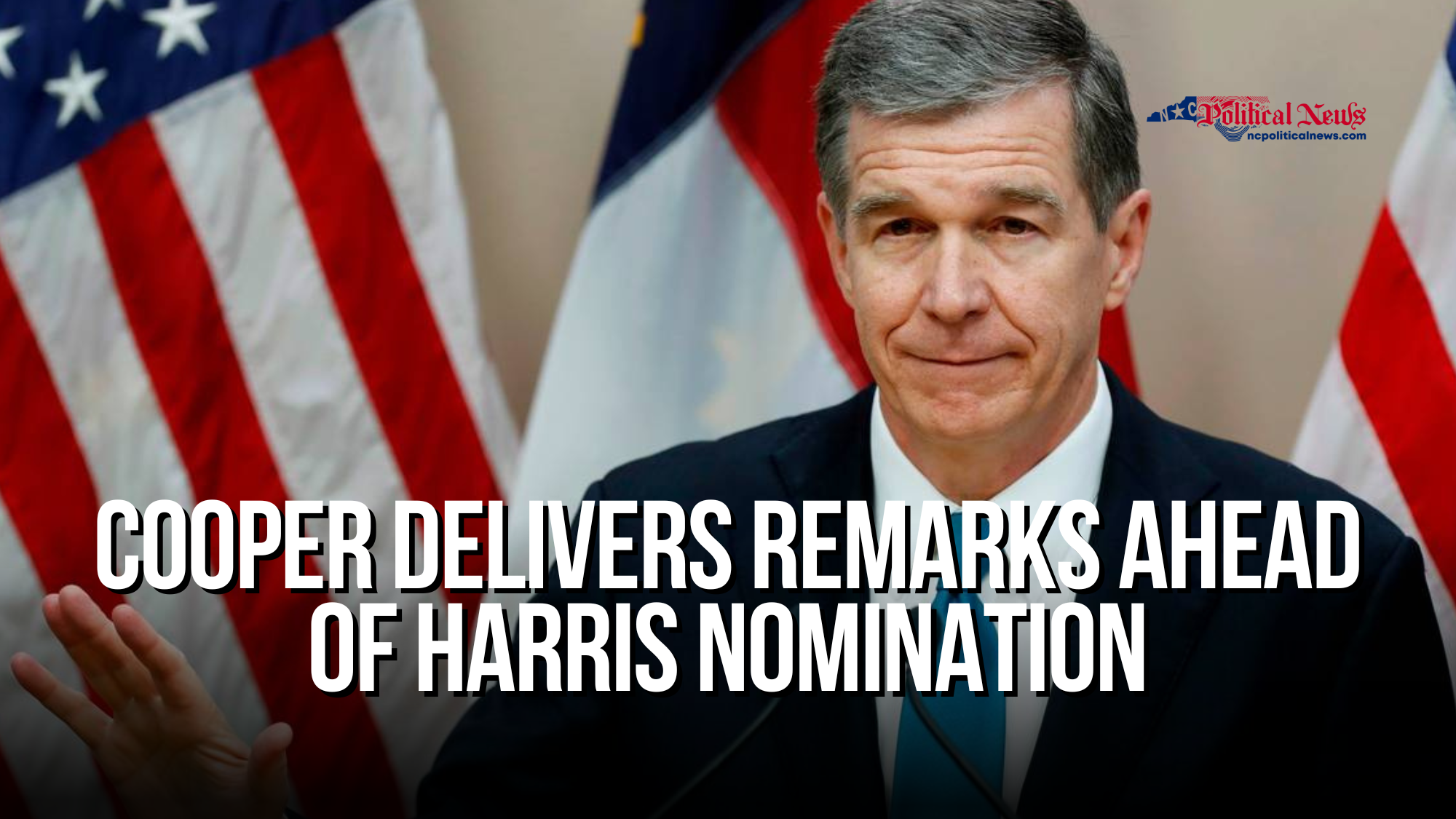 Cooper delivers remarks ahead of Harris nomination