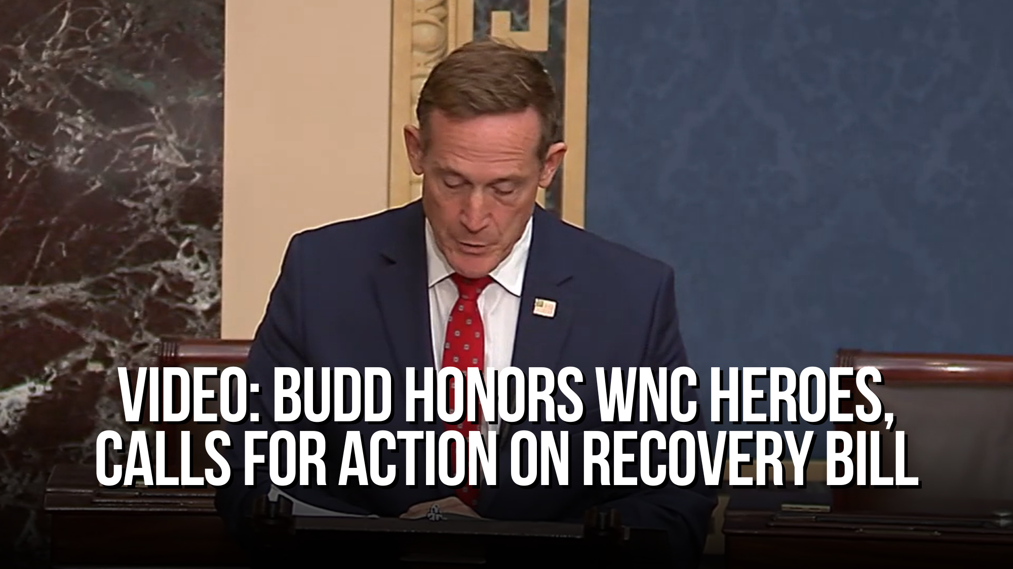 VIDEO: Budd Honors WNC Heroes, Calls for Action on Recovery Bill