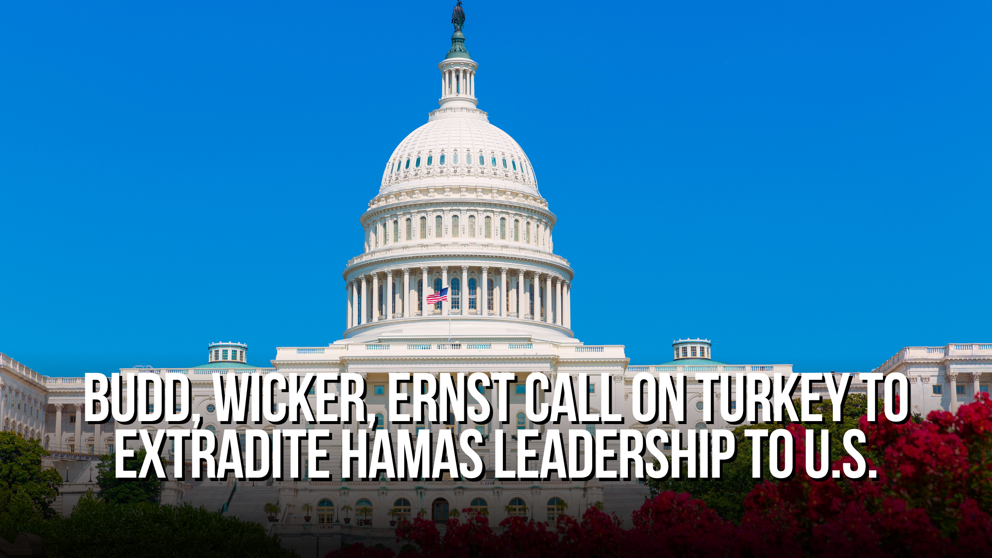 Budd, Wicker, Ernst Call on Turkey to Extradite Hamas Leadership to U.S.
