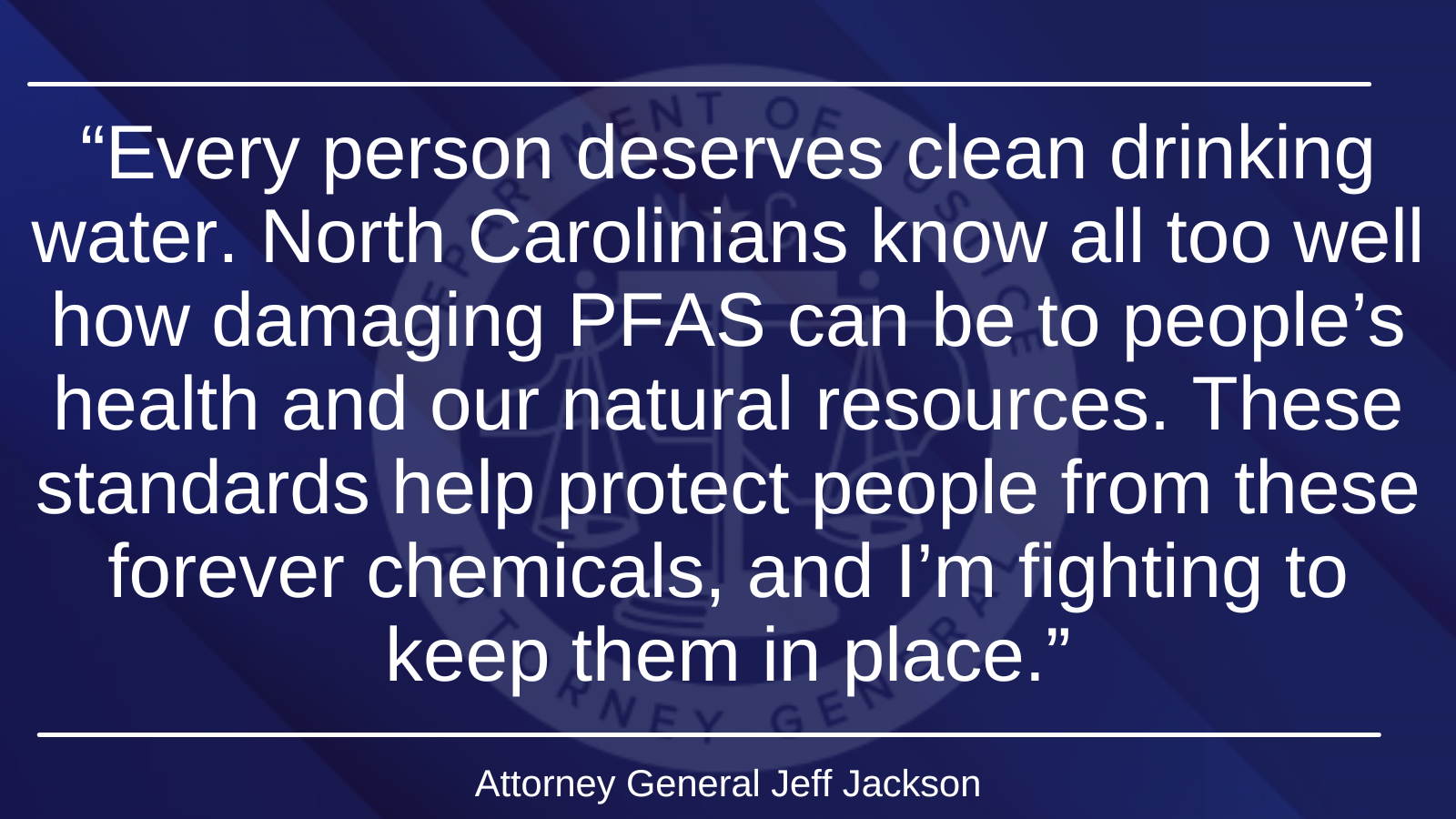 Attorney General Jeff Jackson Fights for Clean Water Protections