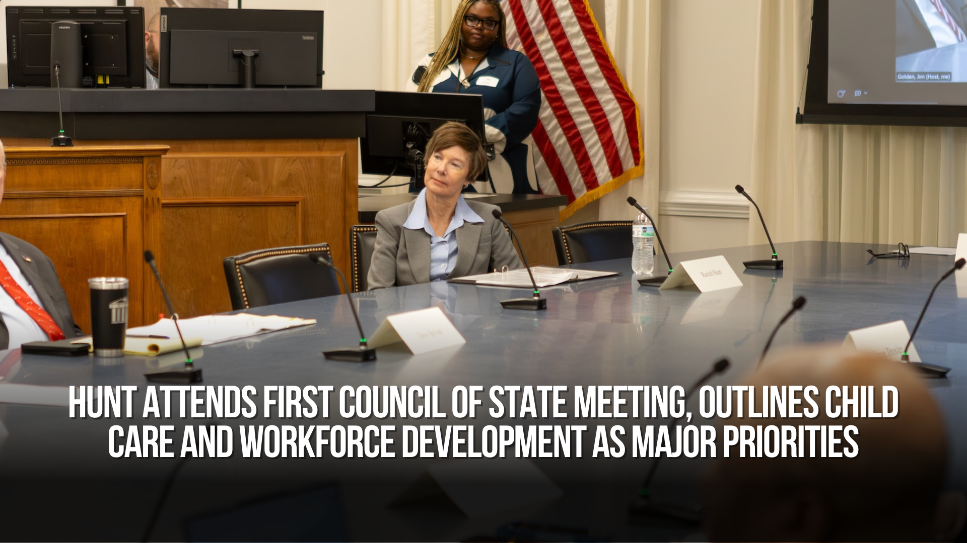 Hunt Attends First Council of State Meeting, Outlines Child Care and Workforce Development as Major Priorities