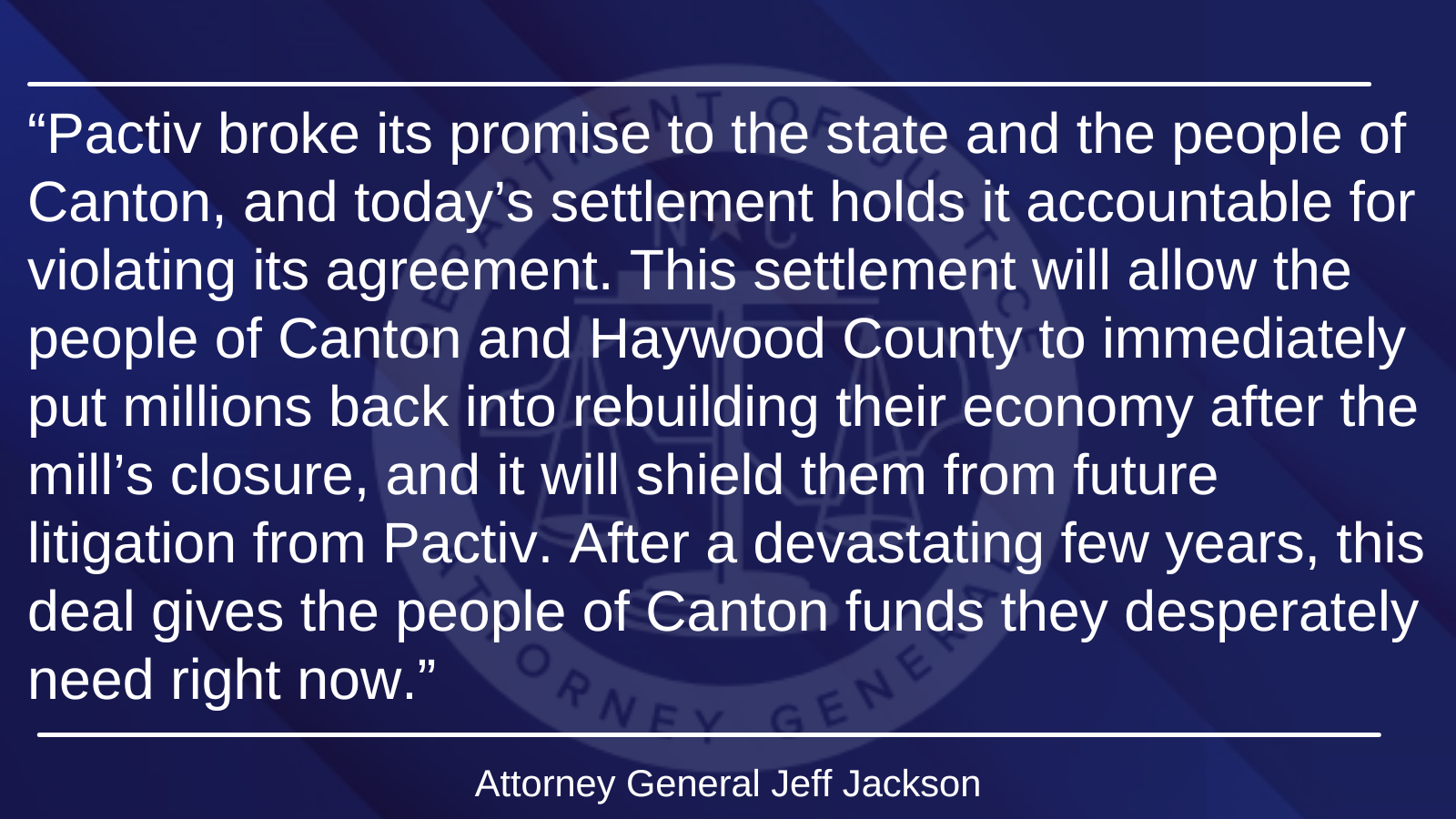 Jackson and Stein reach agreement with former Canton Mill owner