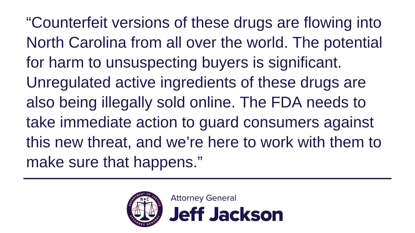 Jackson and Bipartisan Coalition Urge FDA to Take Action Against Counterfeit Drug Sellers