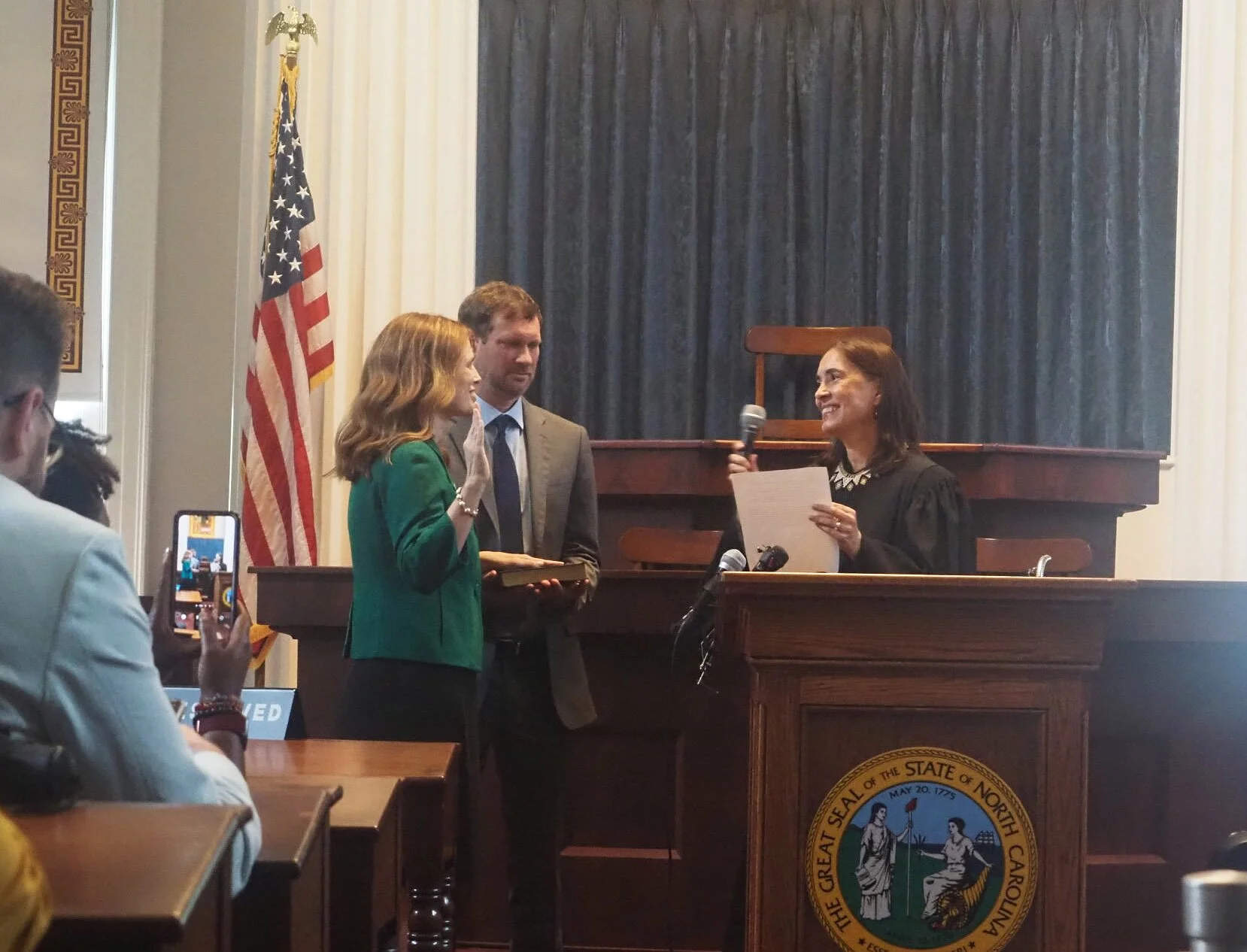 More than six months after Election Day, Allison Riggs is sworn into the NC Supreme Court