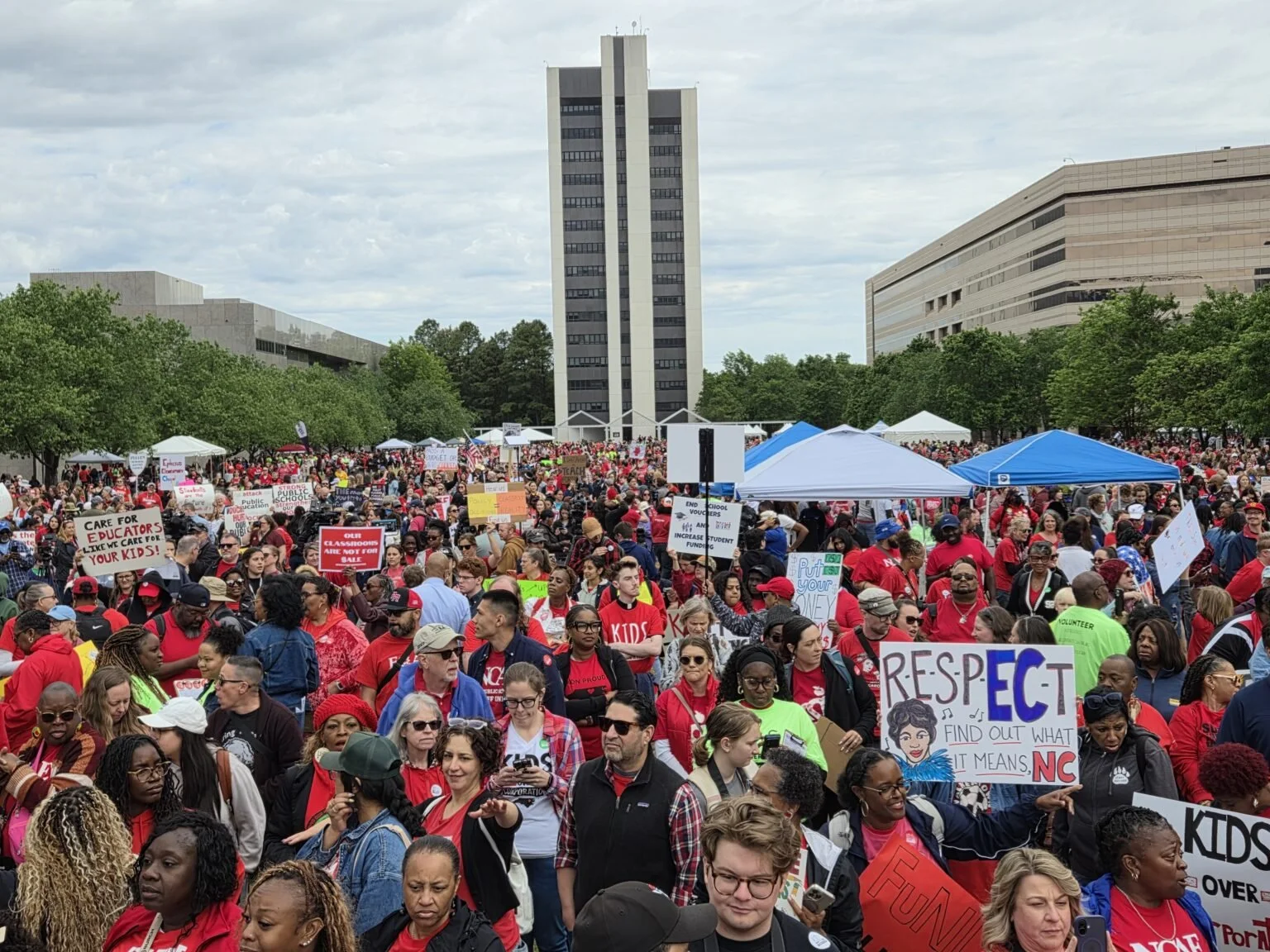 Teachers, allies flood into Raleigh with message for state leaders