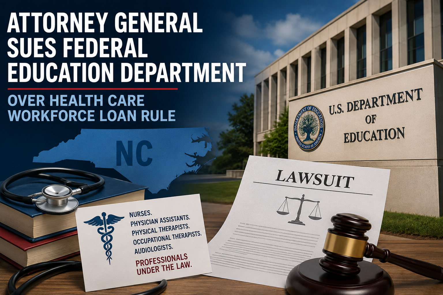 Attorney general sues federal education department over health care workforce loan rule