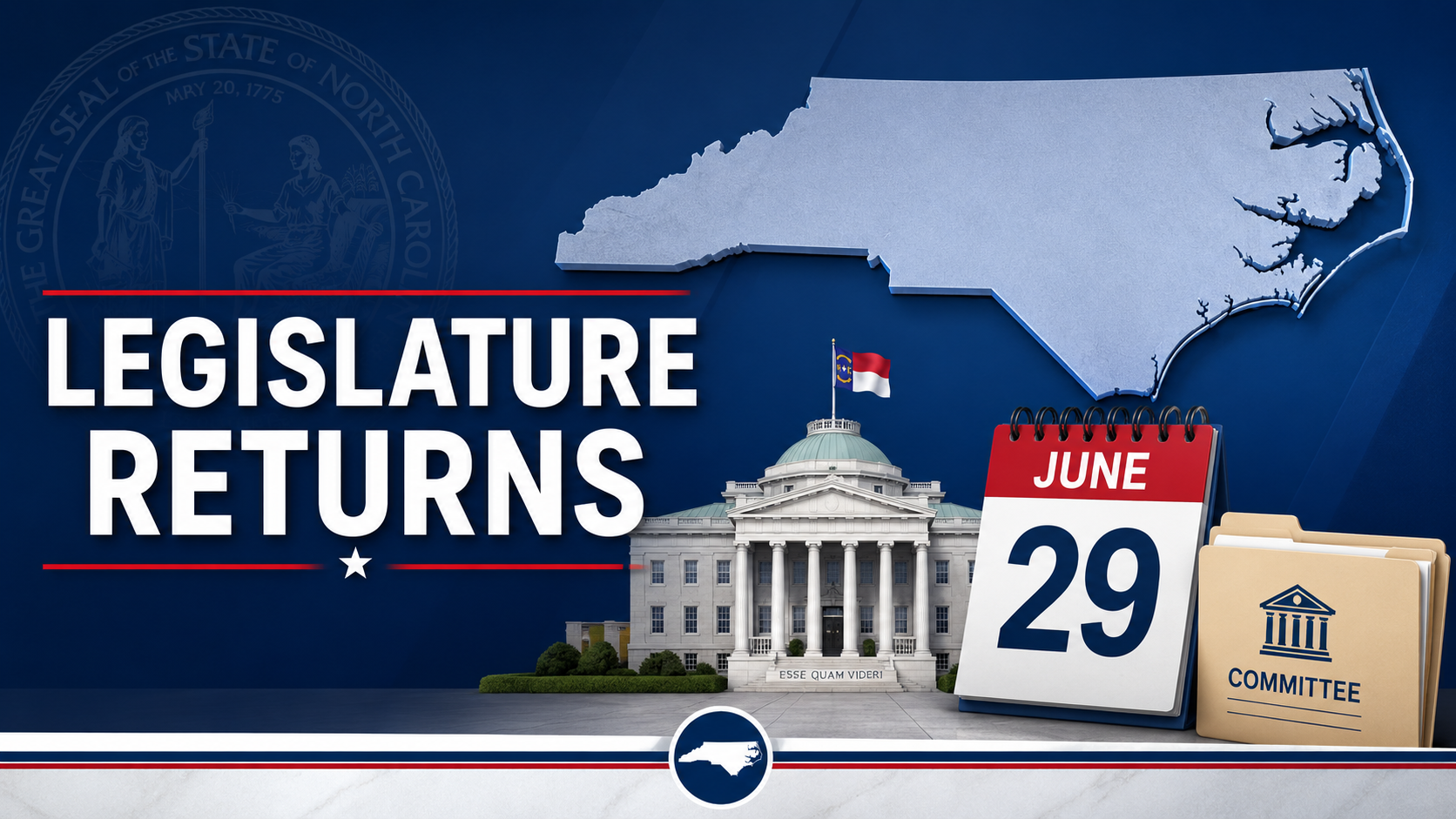 NC General Assembly returns Monday; House Finance agenda set for Tuesday