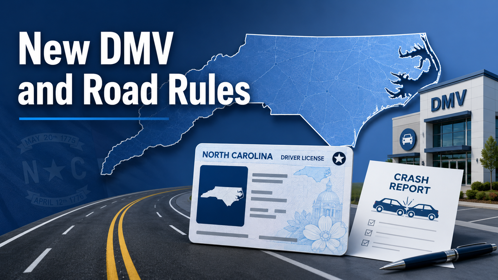 New NC law changes driver's license renewals, crash reports and road rules