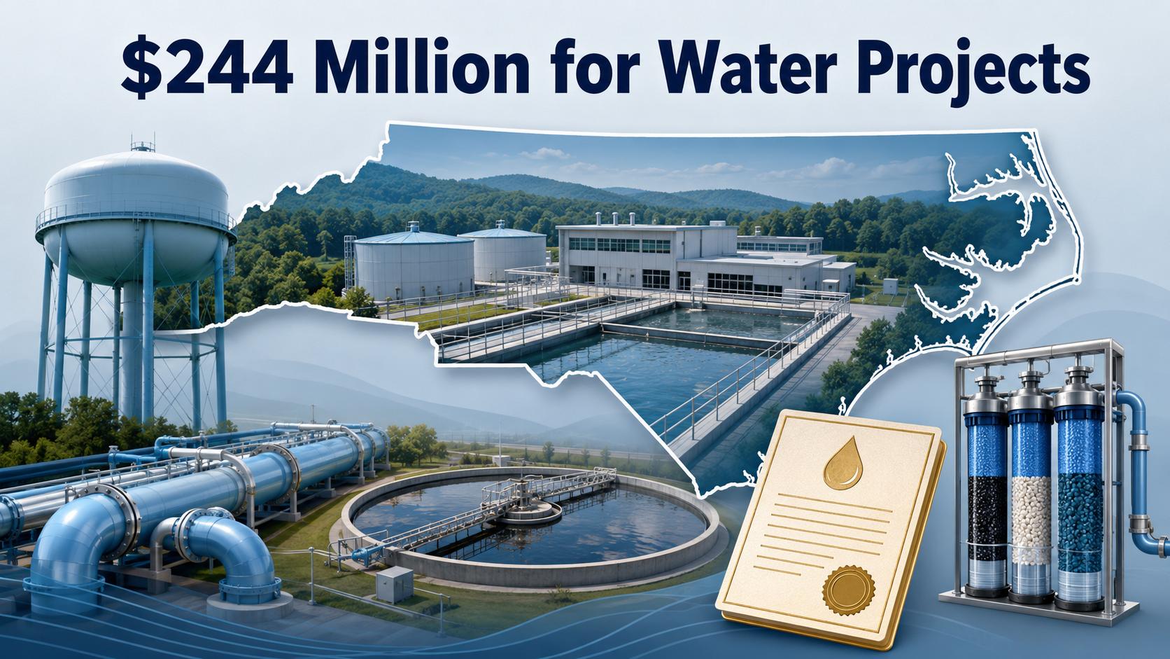 North Carolina awards $244 million for water and wastewater projects