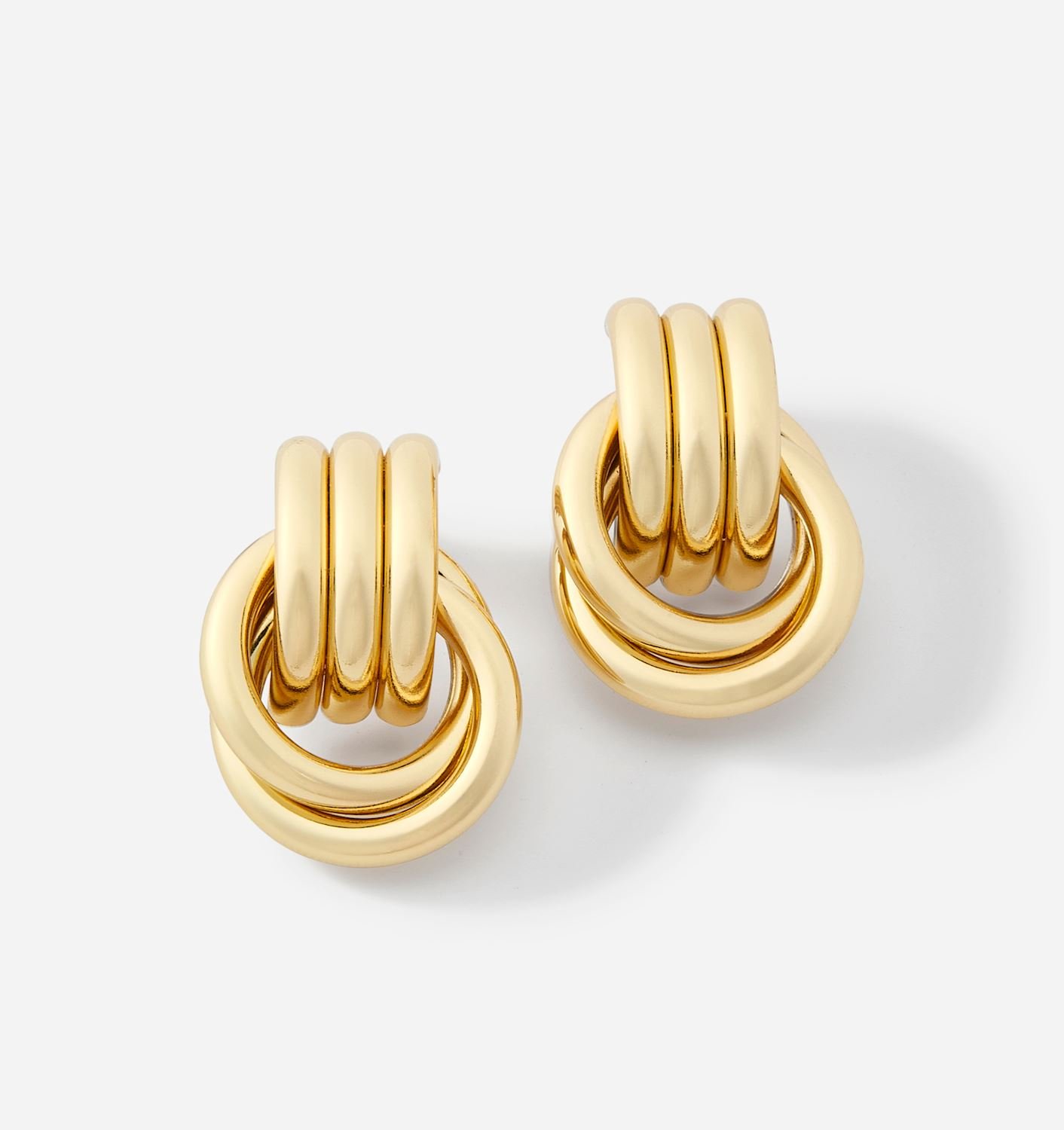 Double Knot Gold Earring