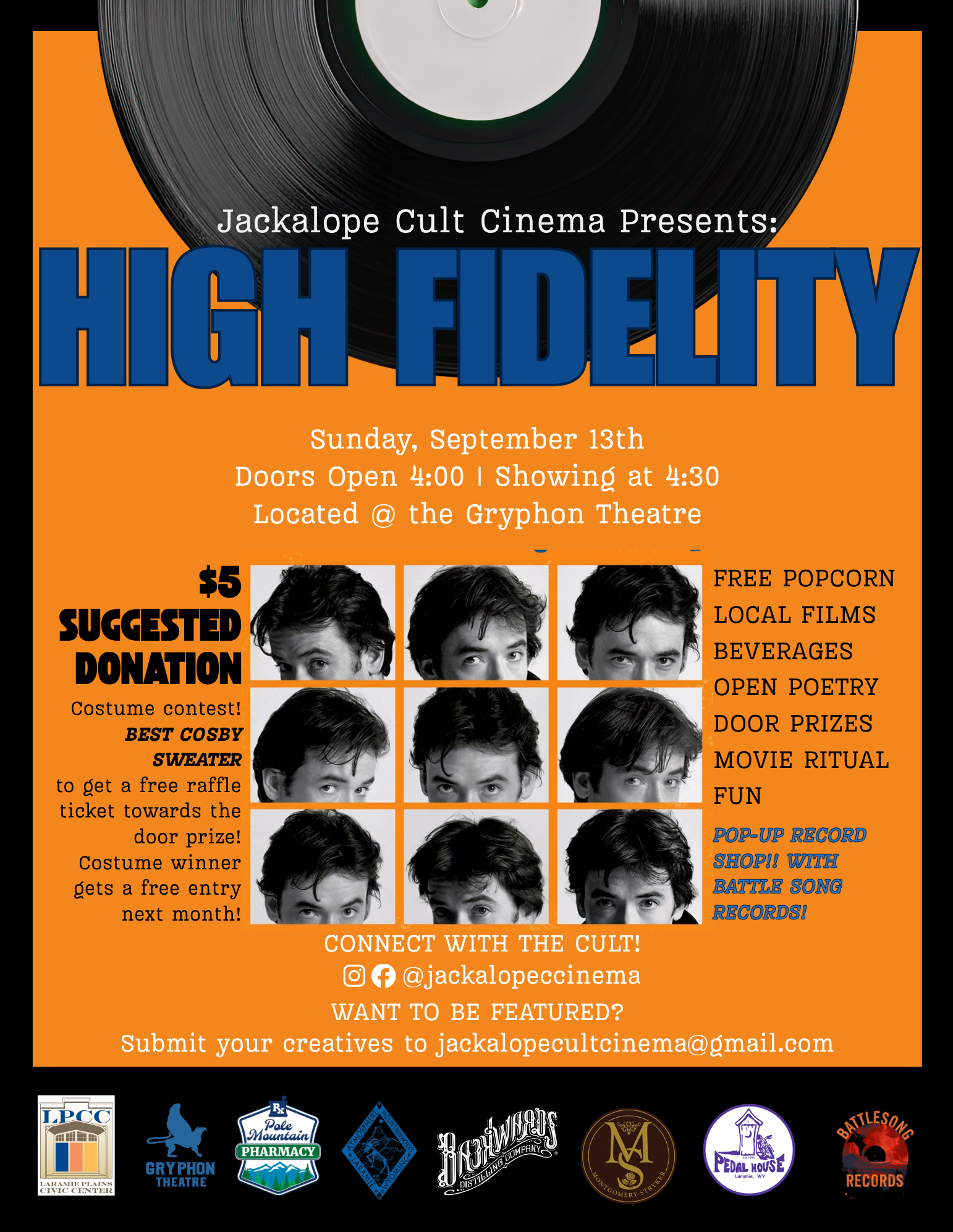 Jackalope Cult Cinema Presents: High Fidelity