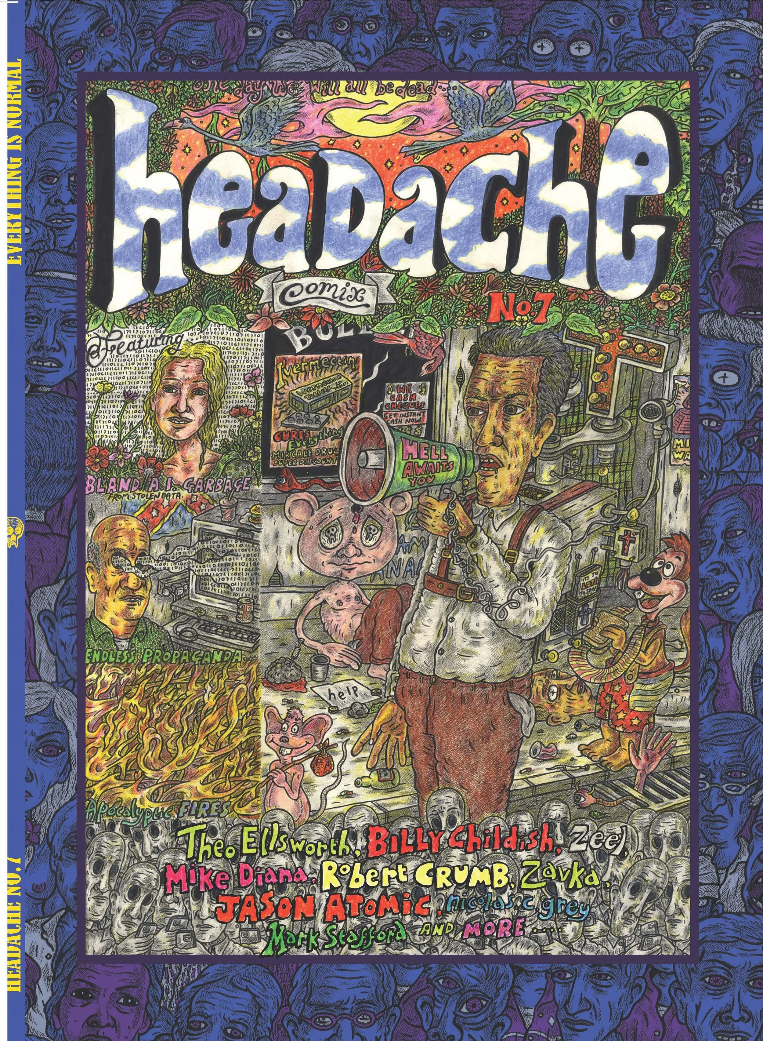Headache Comix No.7 with FREE copy of No. 6. SIGNED LIMITED UK only