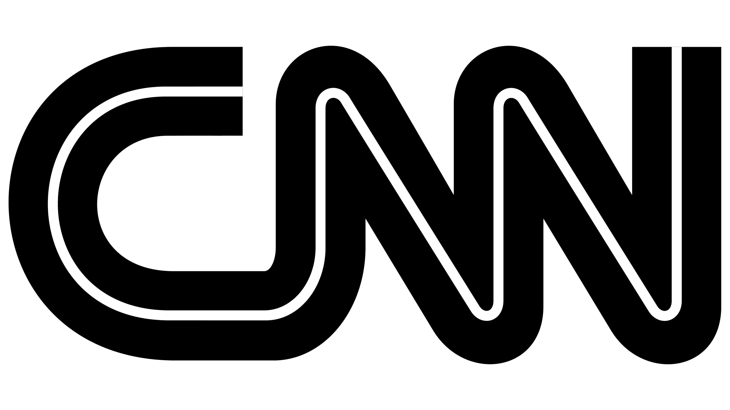 CNN logo in black and white