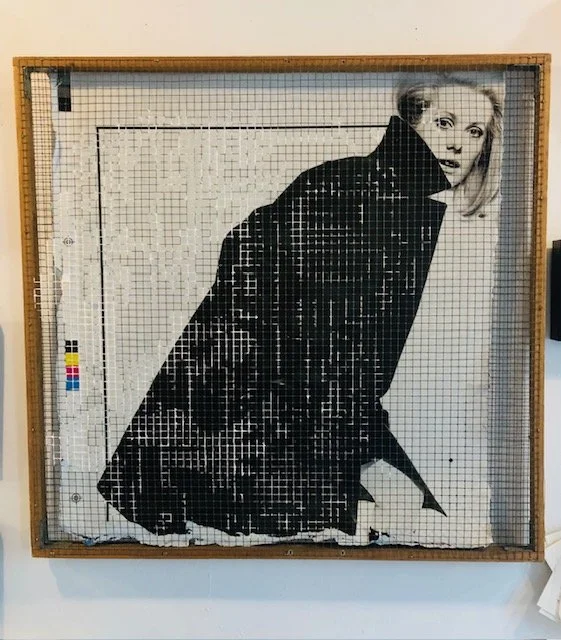 DENEUVE 2024 Papier, acrylique et grillage 89x73 cm 
