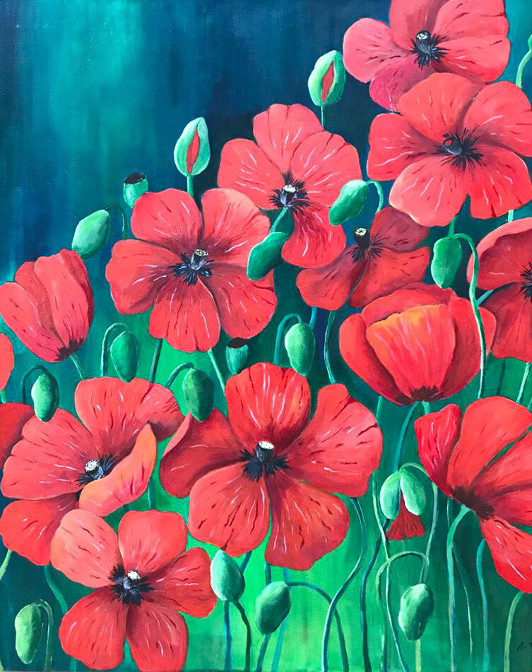 Rosa Fabrizi, Acryl auf Leinwand