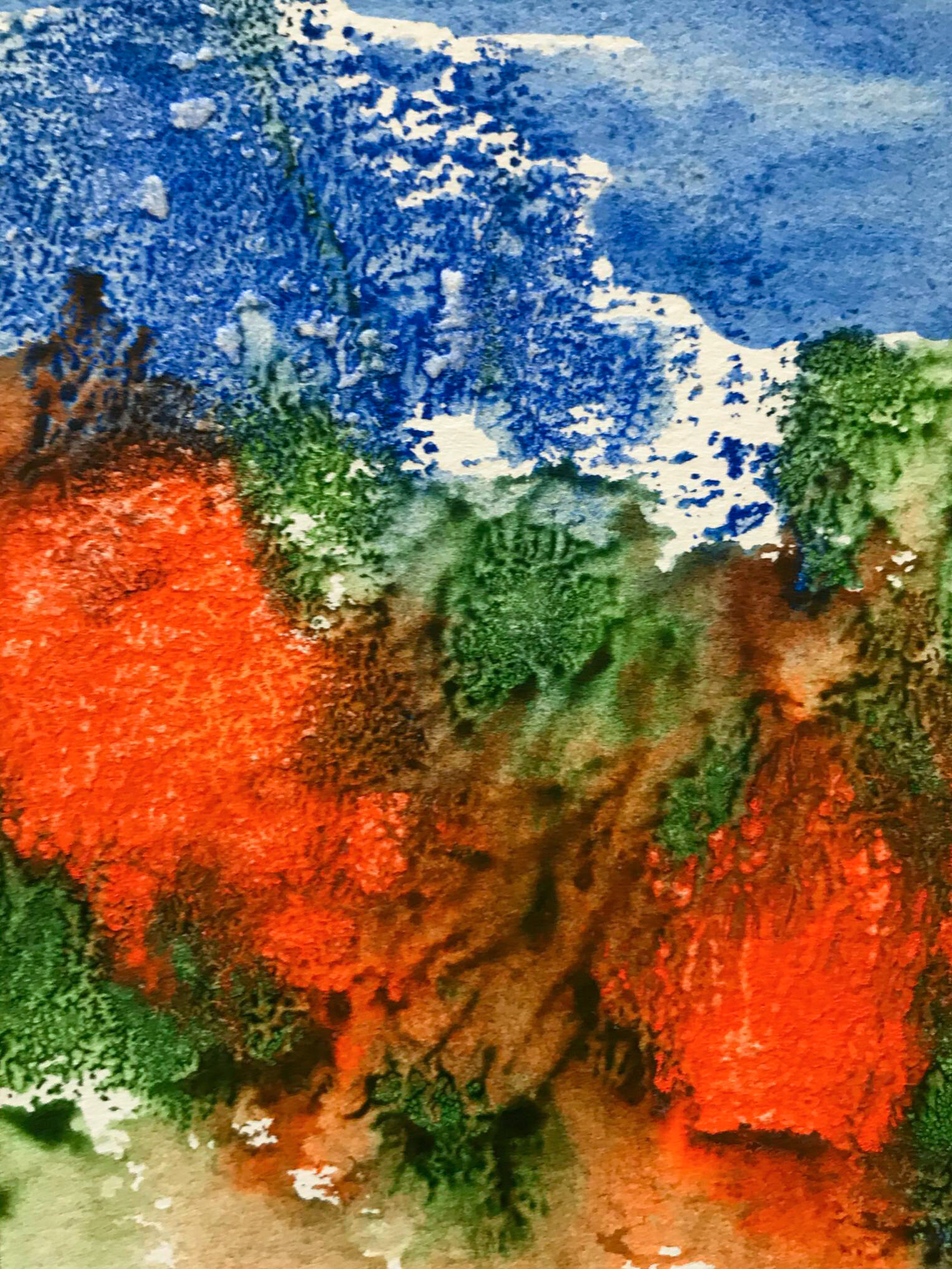 Rosa Fabrizi, Acryl auf Tapete