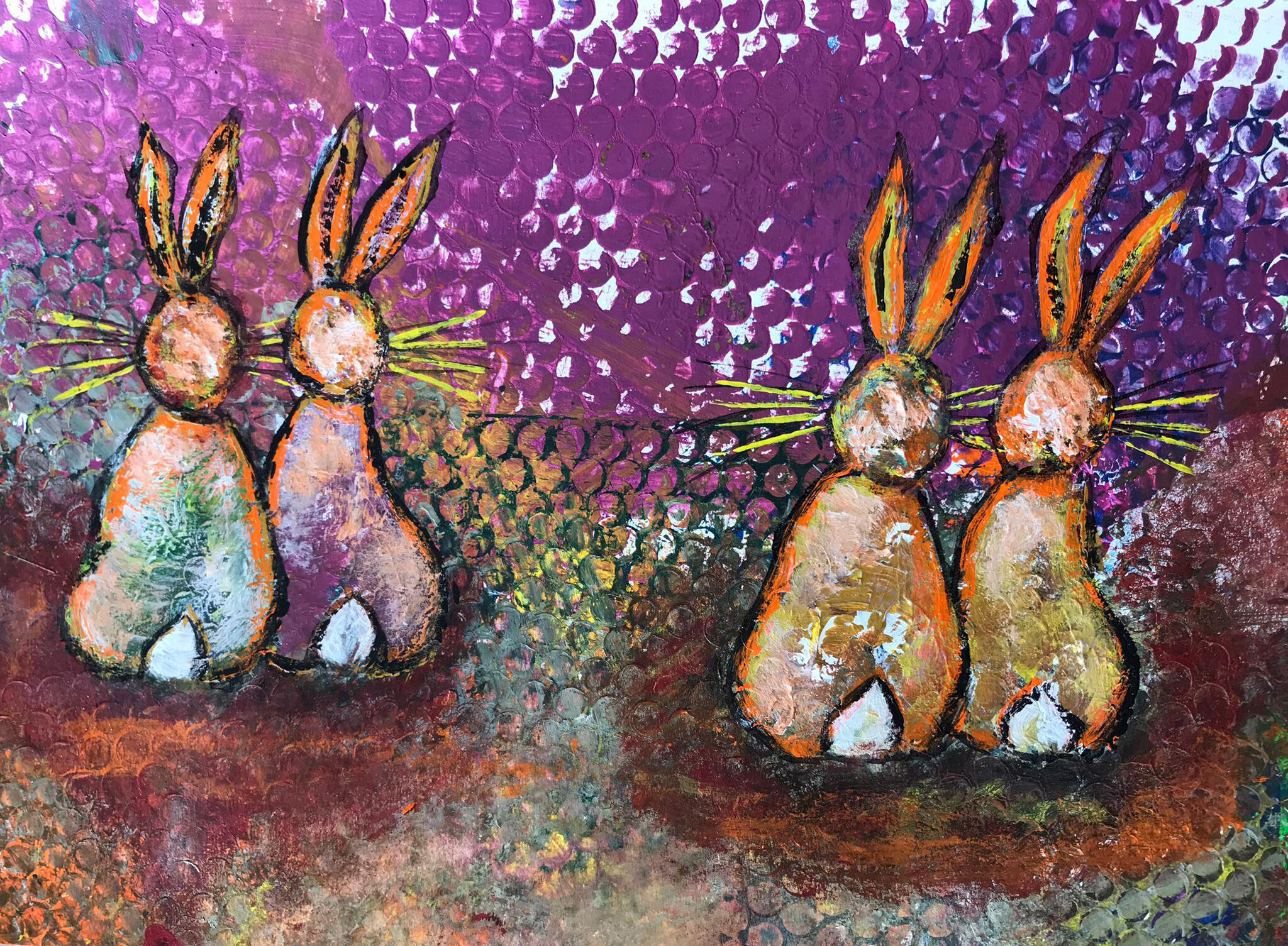 Anita Förstler, Acryl auf Tapete