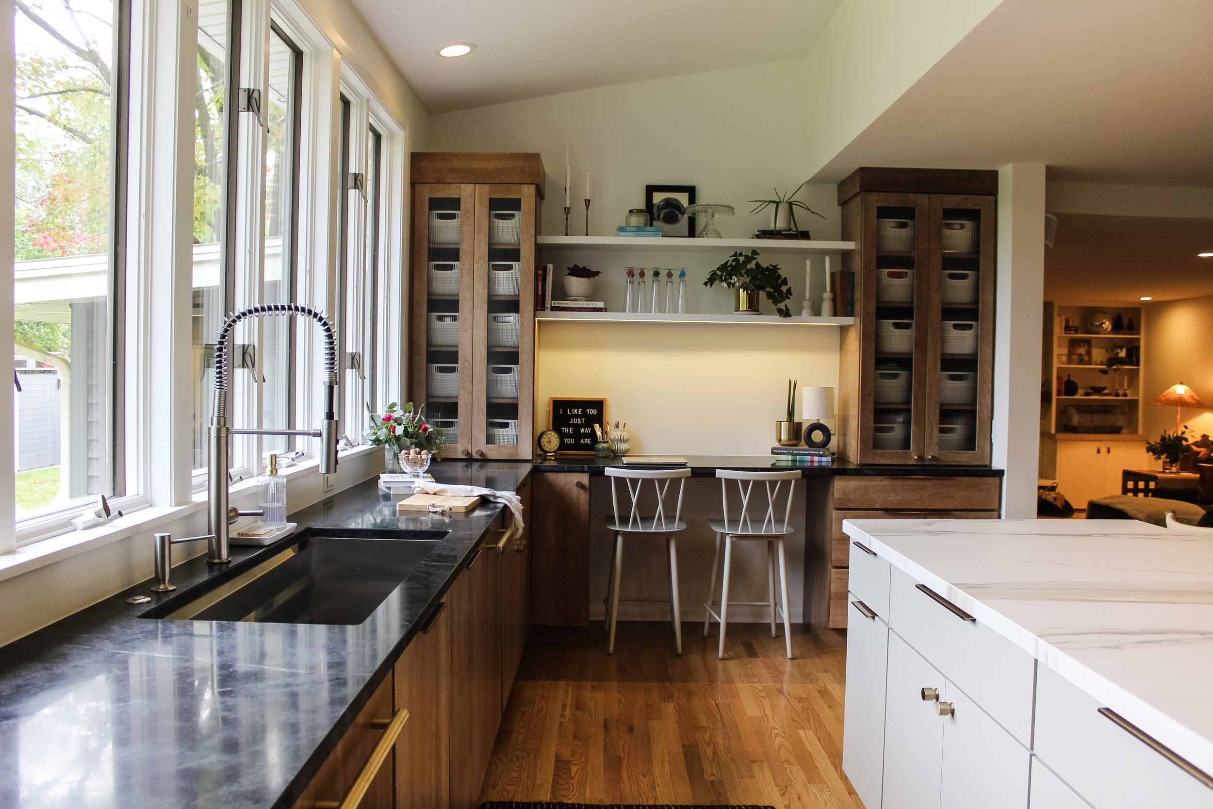 Kitchen renovation with organization